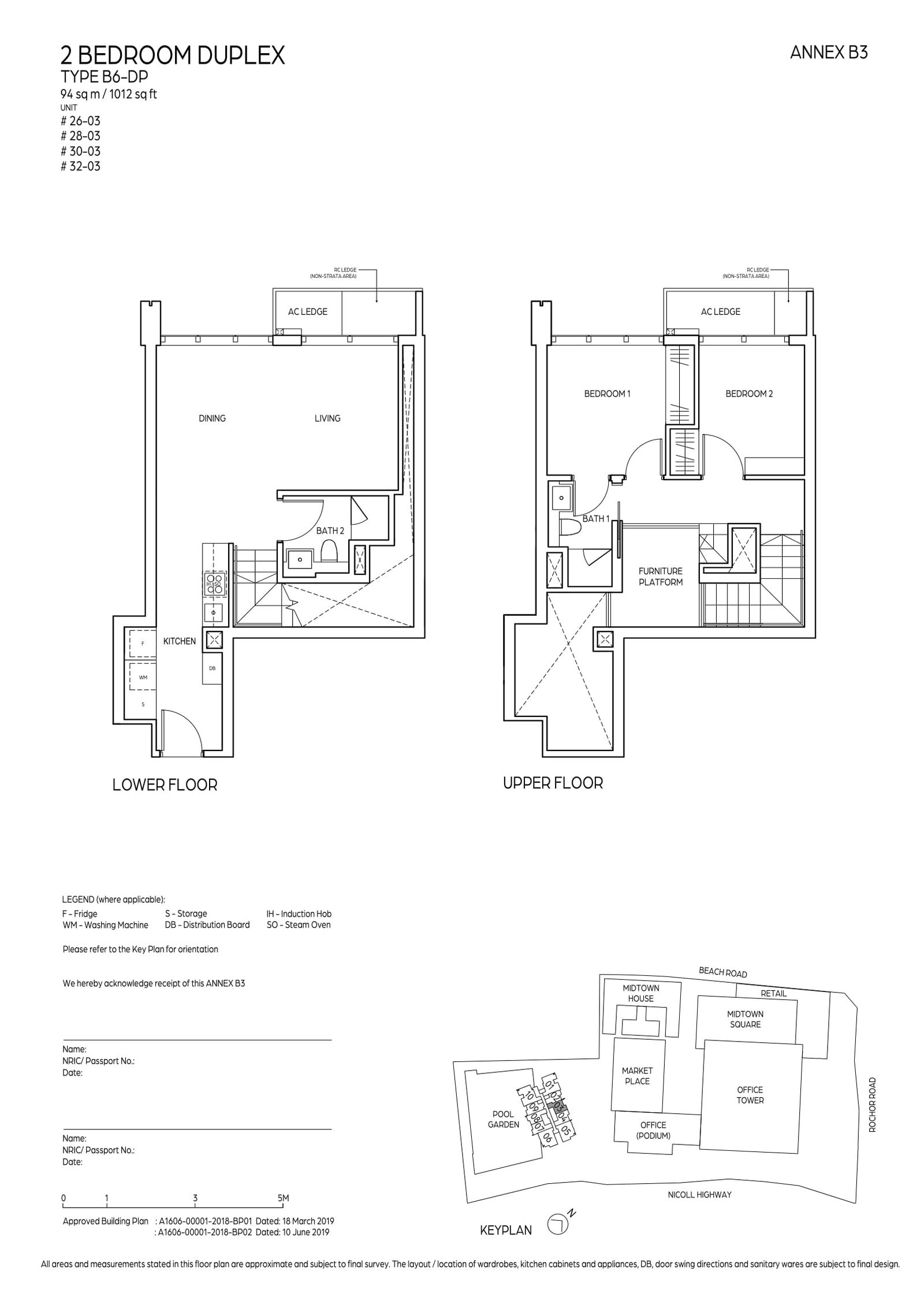 Midtown Bay 滨海名汇 B6-DP 户型图