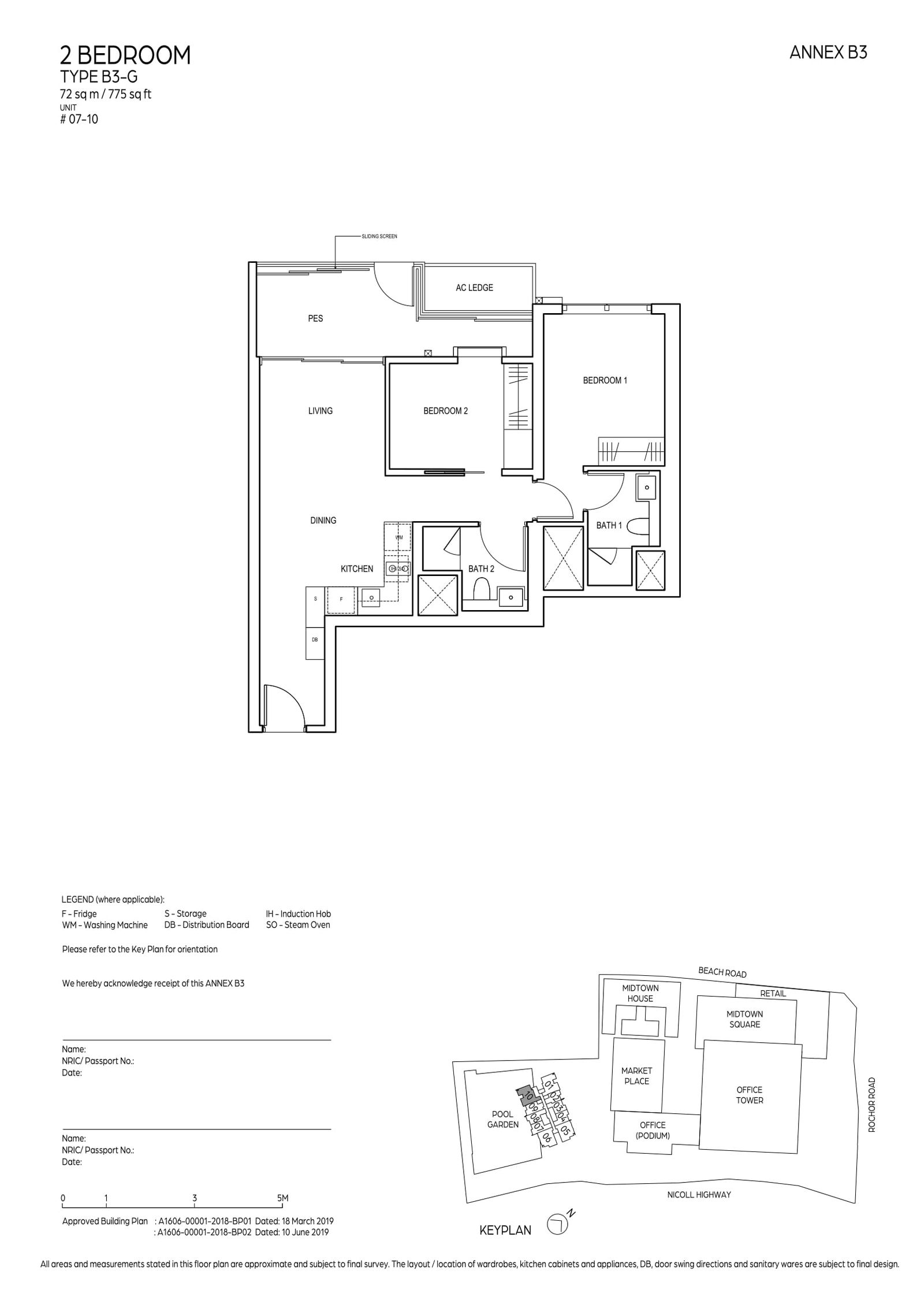 Midtown Bay 滨海名汇 B3-G 户型图