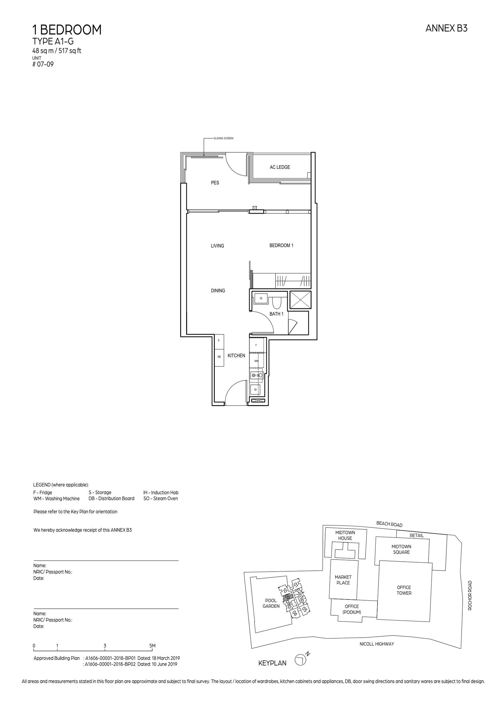 Midtown Bay 滨海名汇 A1-G 户型图