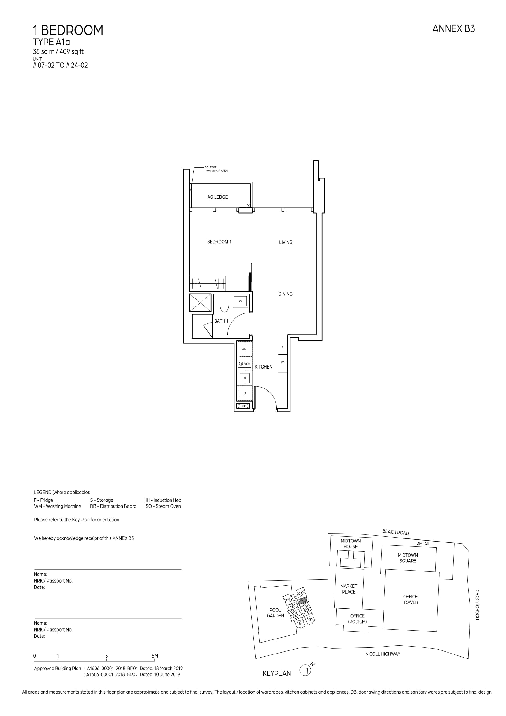 Midtown Bay 滨海名汇 A1a 户型图