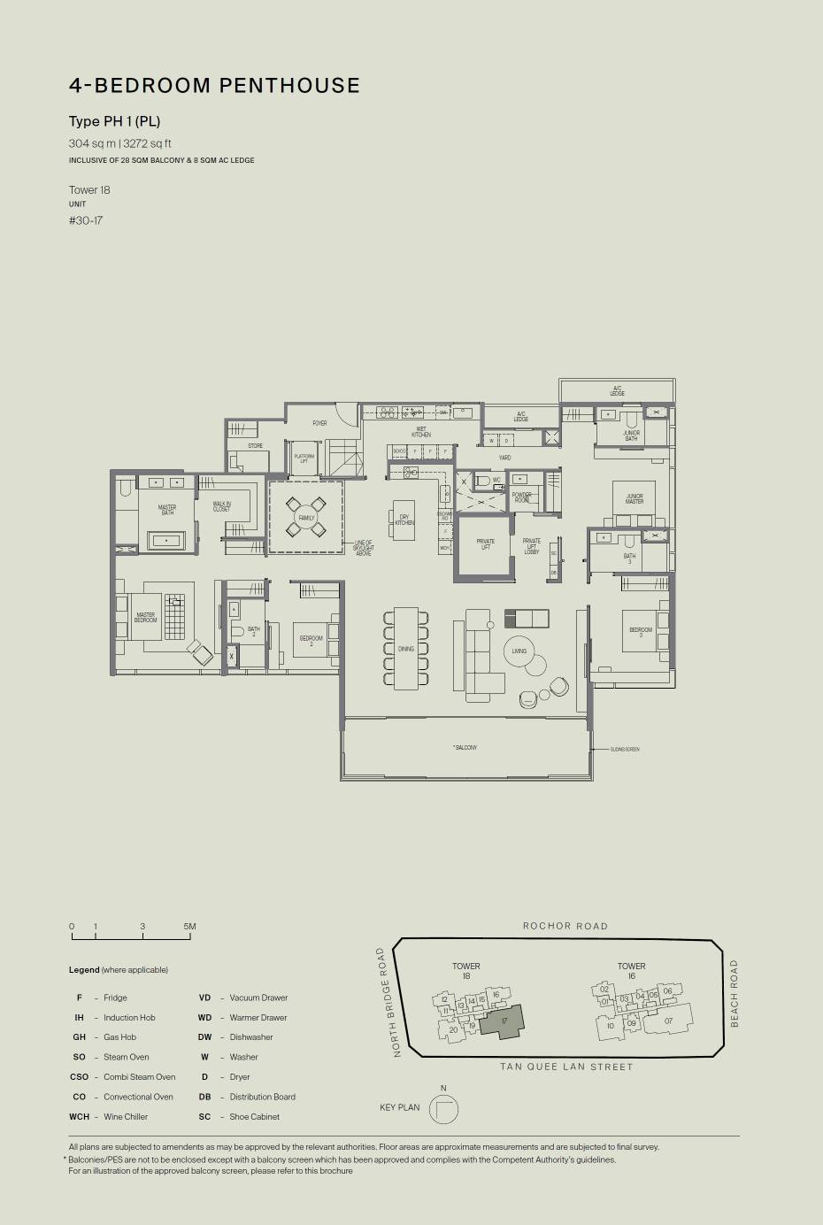Midtown Modern 名汇庭苑 PH1 (PL) 户型图