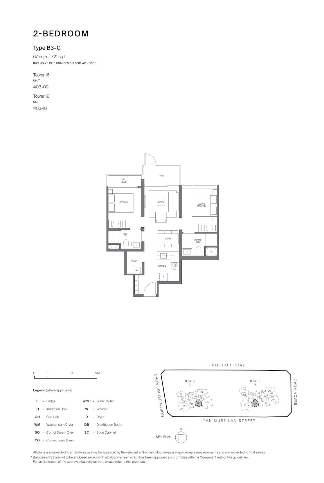 Midtown Modern 名汇庭苑 B3-G 户型图