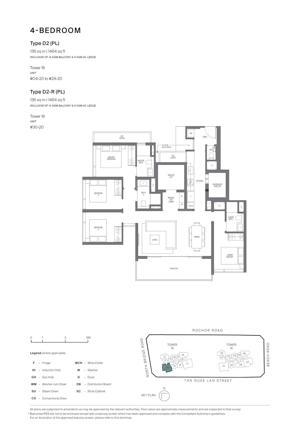 Midtown Modern 名汇庭苑 D2 (PL) 户型图