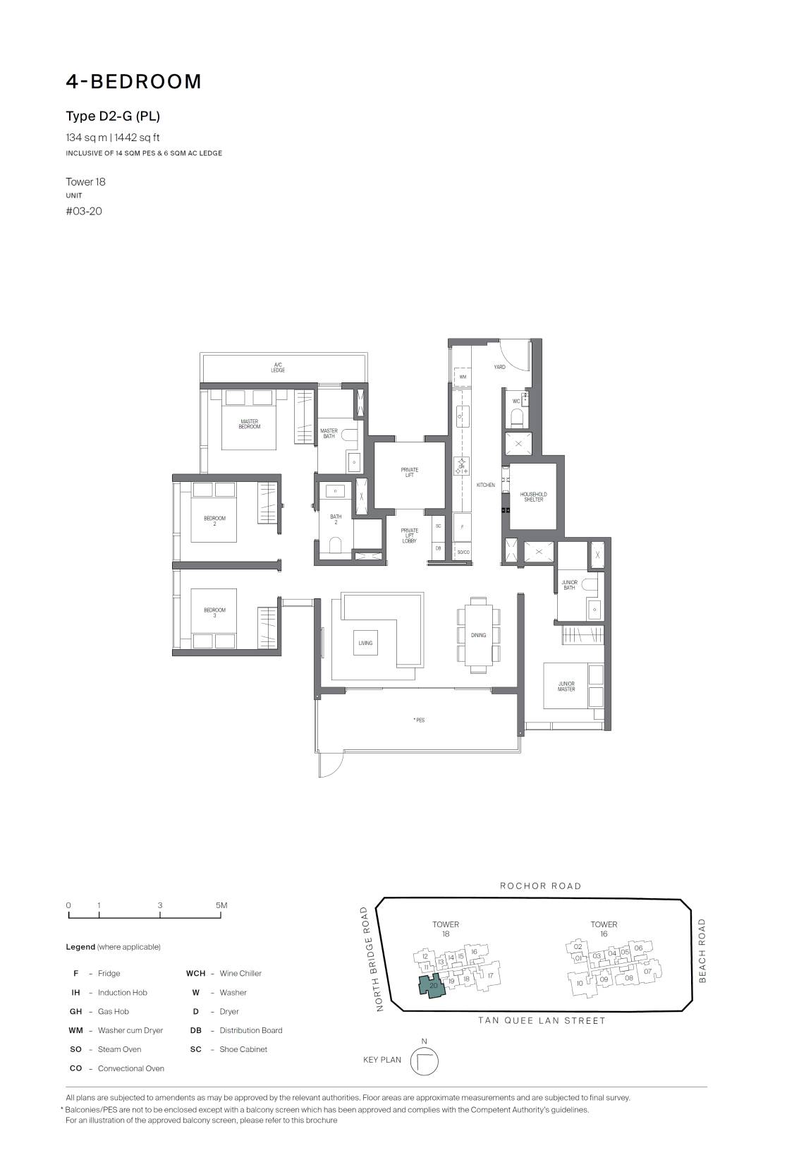 Midtown Modern 名汇庭苑 D2-G (PL) 户型图