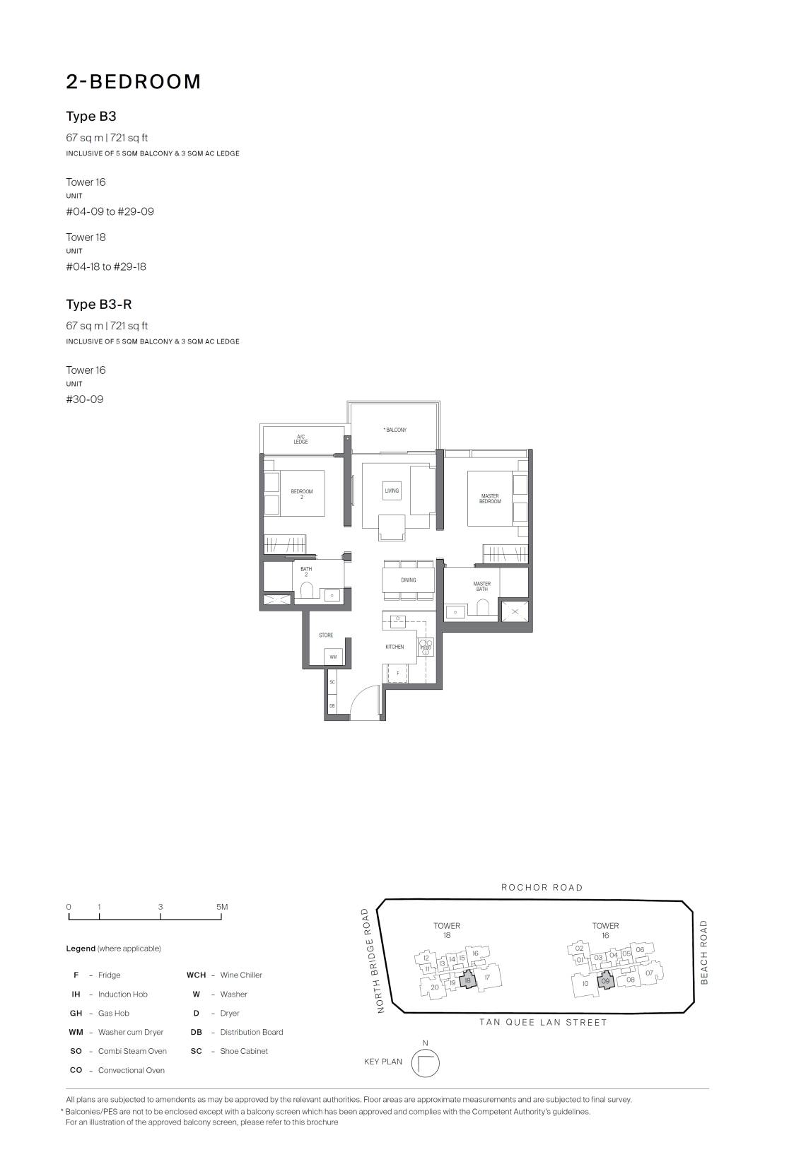 Midtown Modern 名汇庭苑 B3-R 户型图