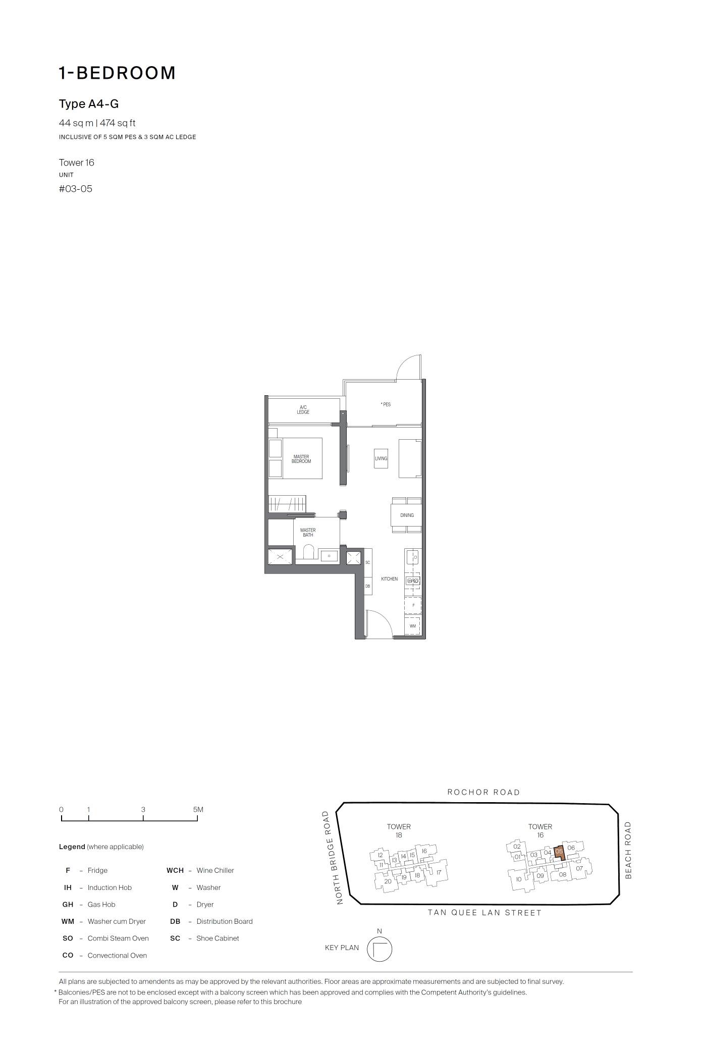 Midtown Modern 名汇庭苑 A4-G 户型图