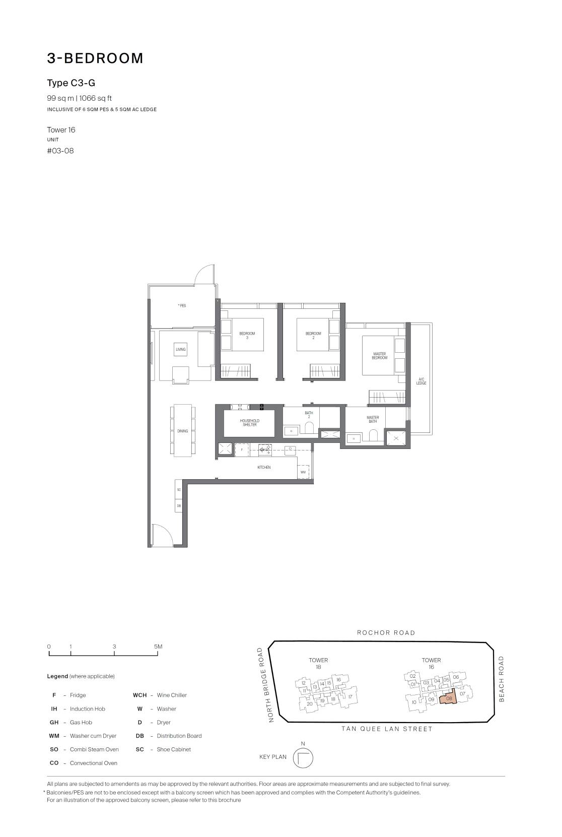 Midtown Modern 名汇庭苑 C3-G 户型图