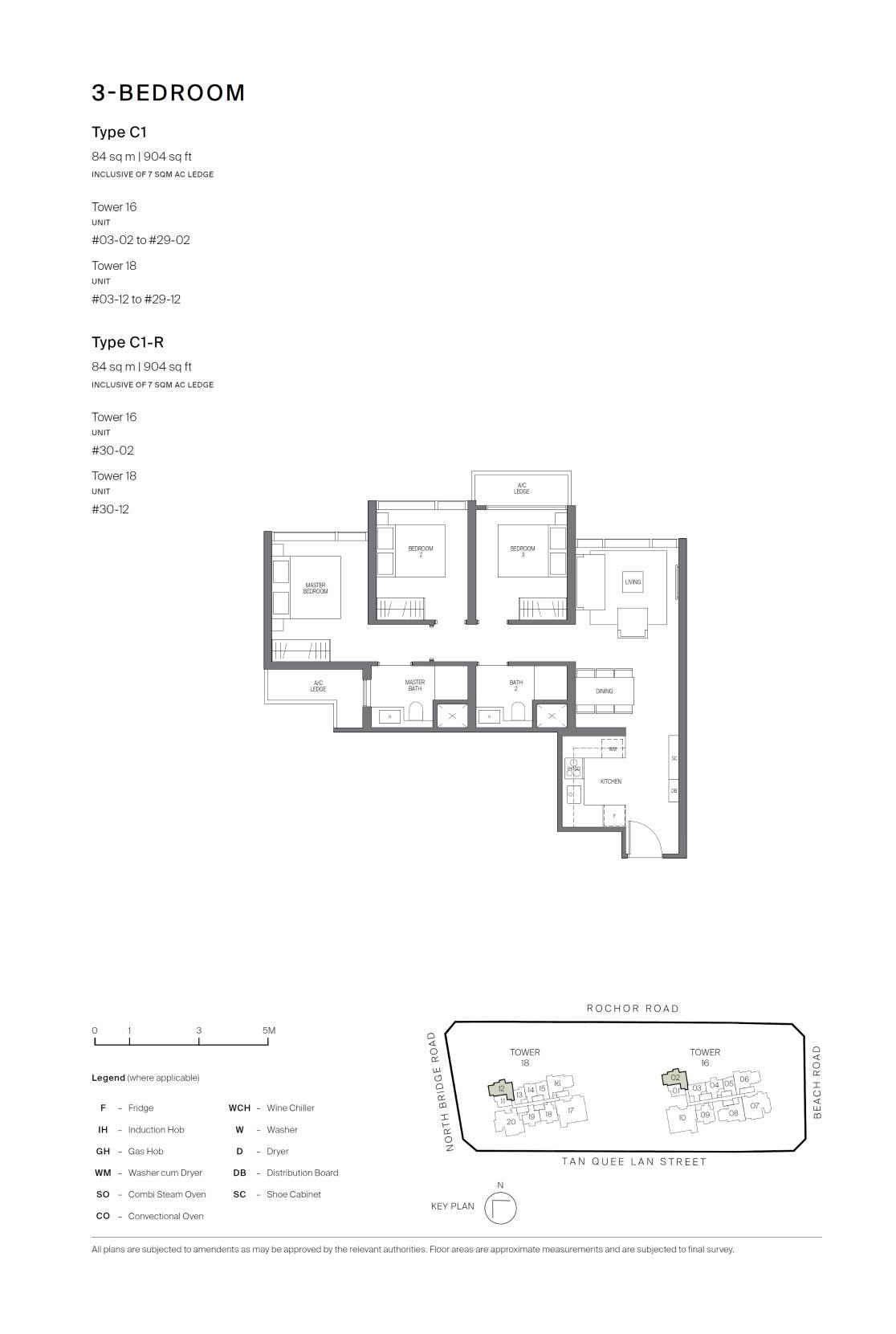 Midtown Modern 名汇庭苑 C1-R 户型图
