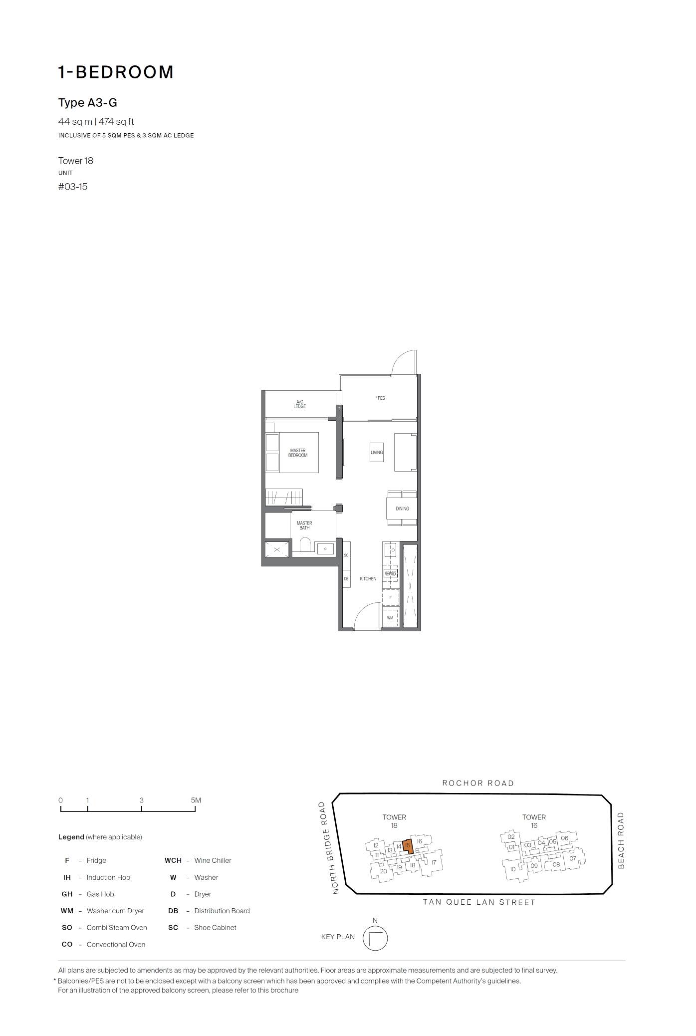 Midtown Modern 名汇庭苑 A3-G 户型图