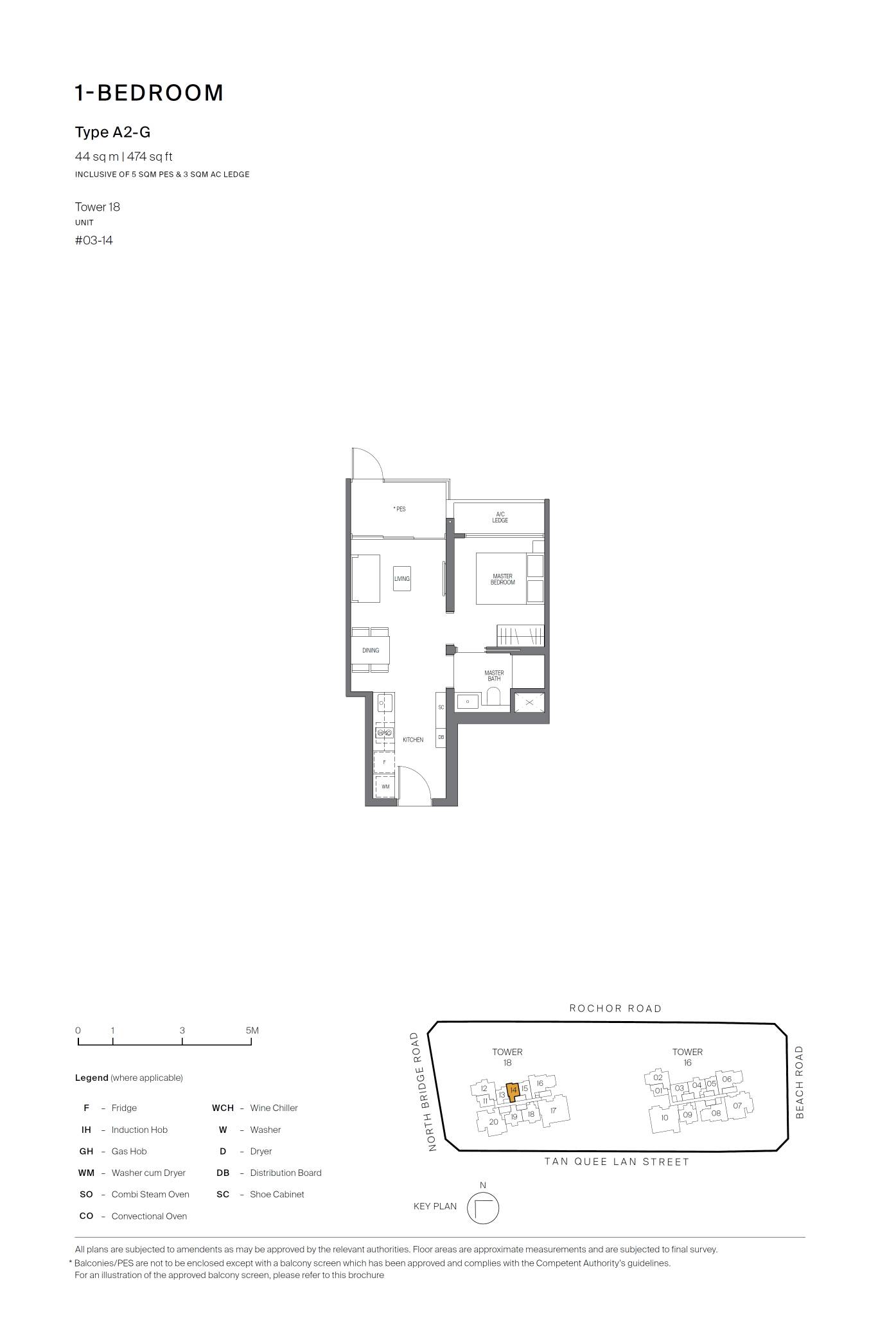 Midtown Modern 名汇庭苑 A2-G 户型图
