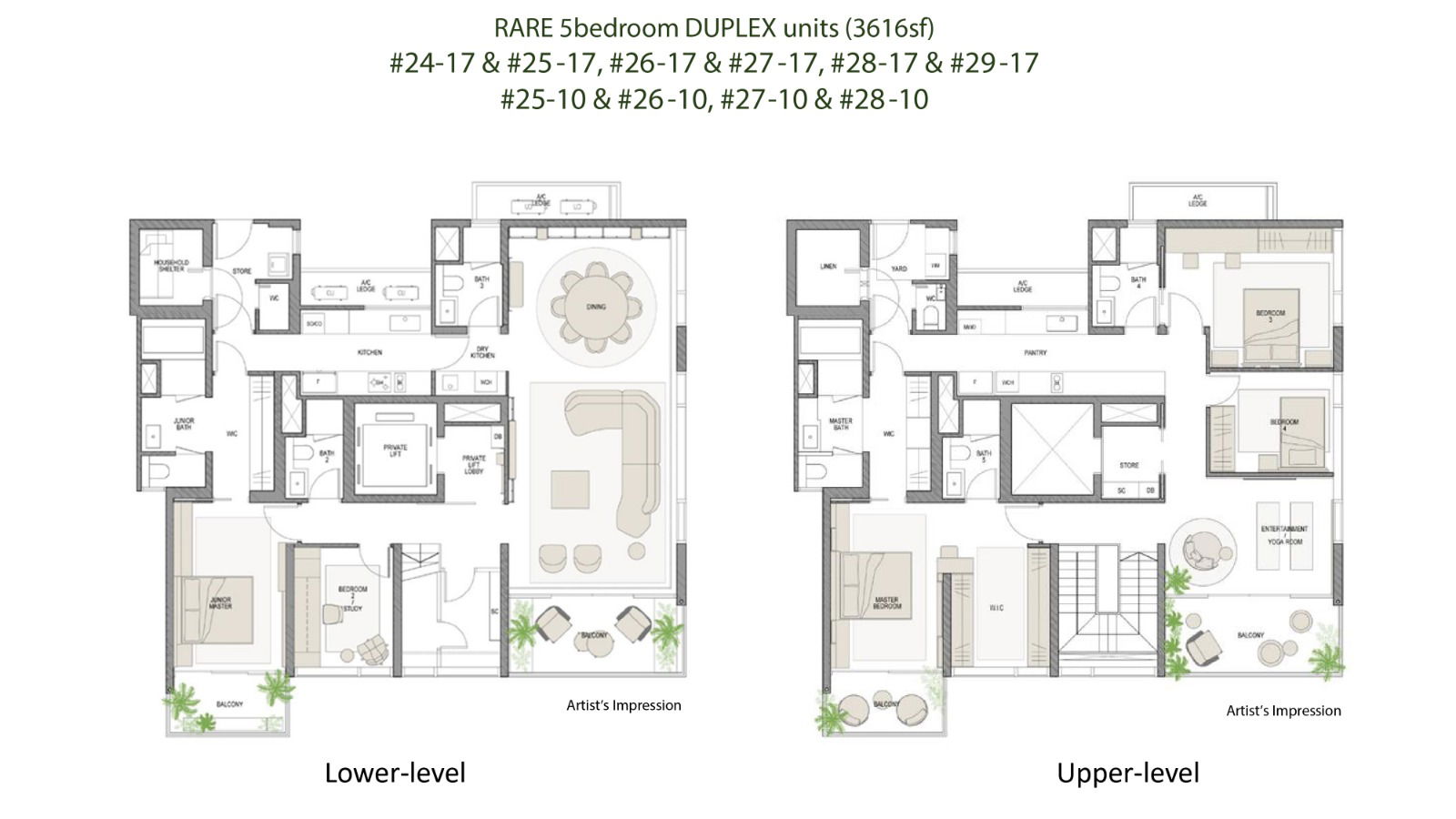 Midtown Modern 名汇庭苑 5BR-D 户型图