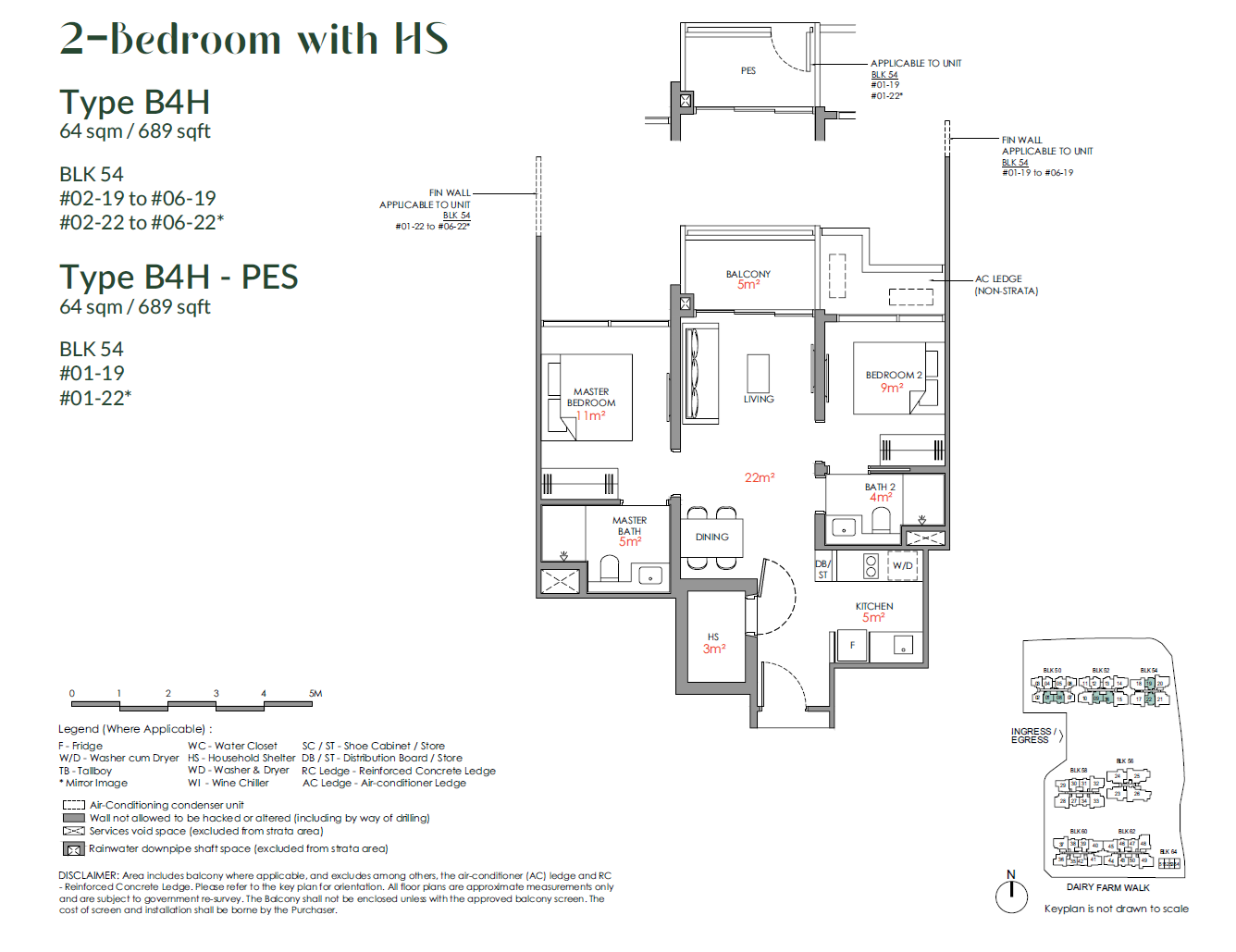 Narra Residences 翠岚轩 B4H-PES 户型图