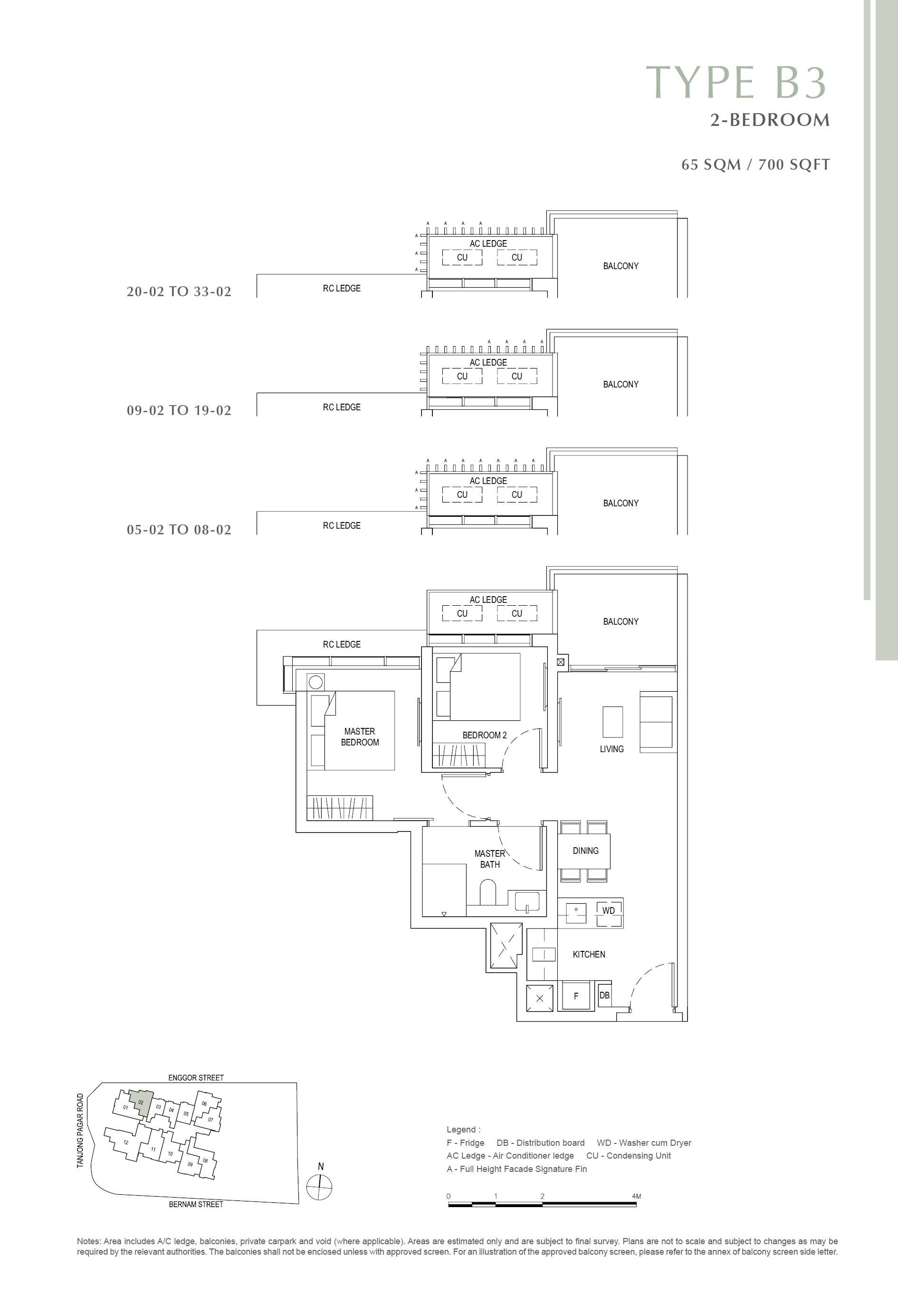 One Bernam 柏南华庭 B3 户型图