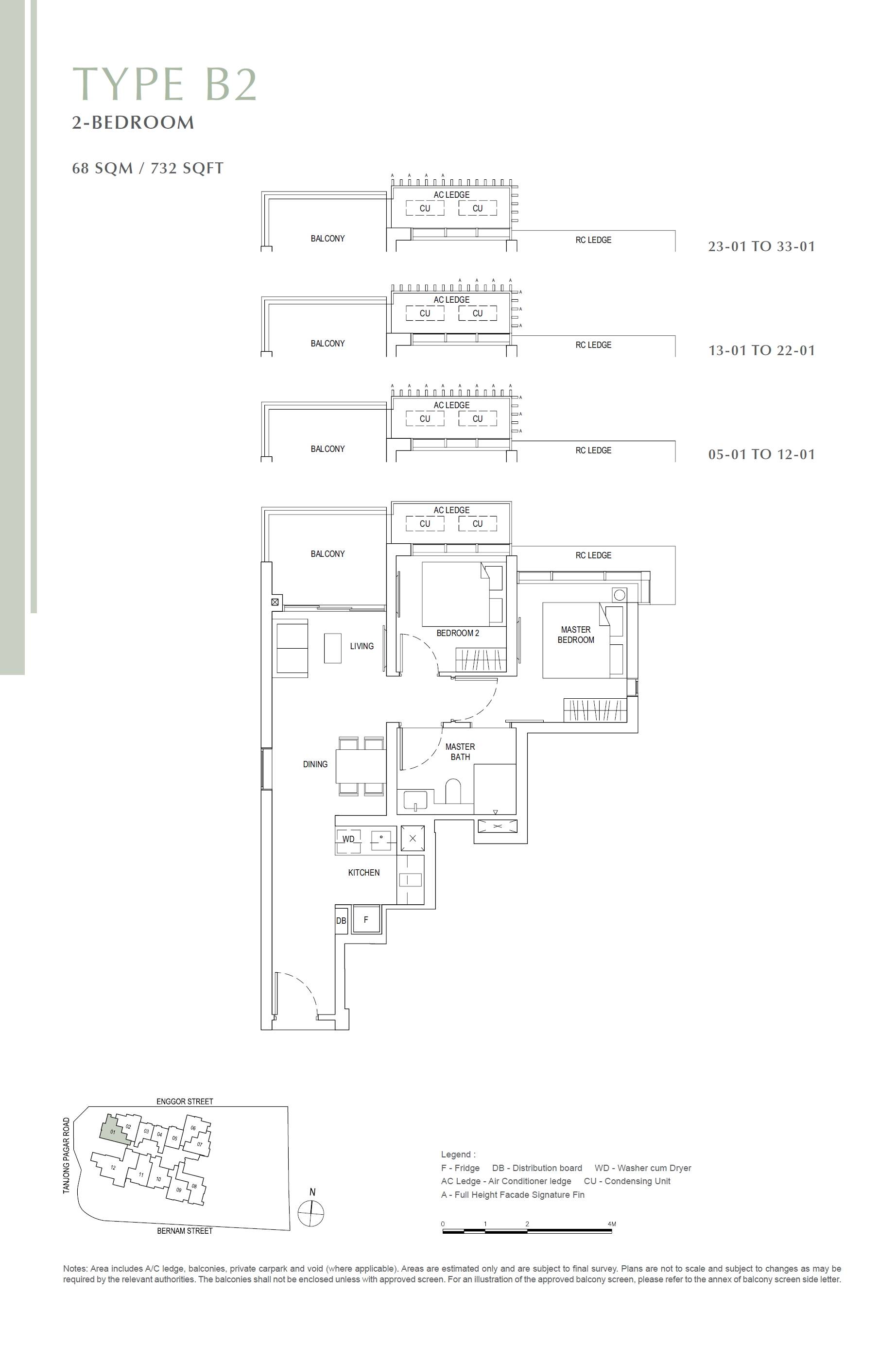 One Bernam 柏南华庭 B2 户型图