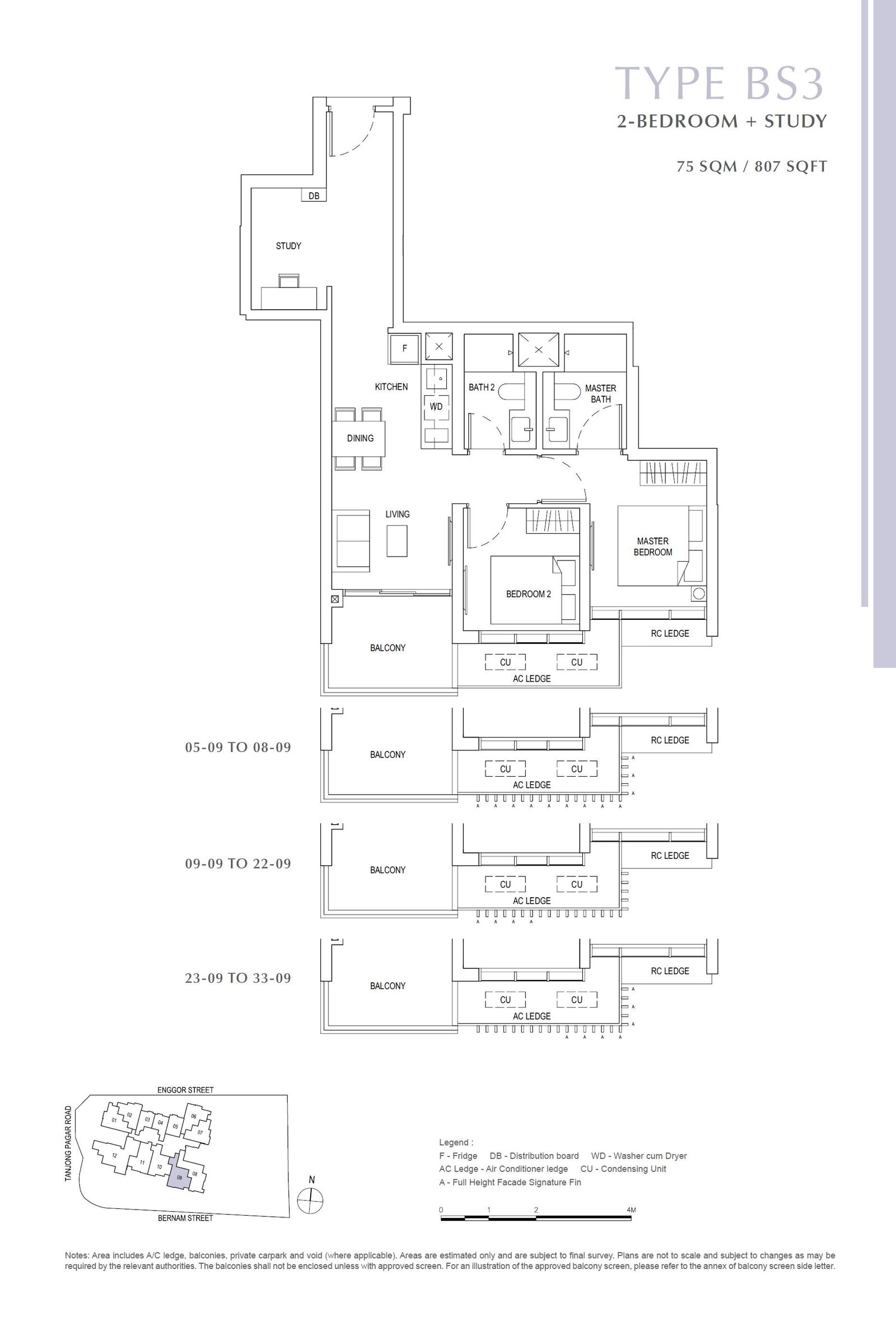 One Bernam 柏南华庭 BS3 户型图
