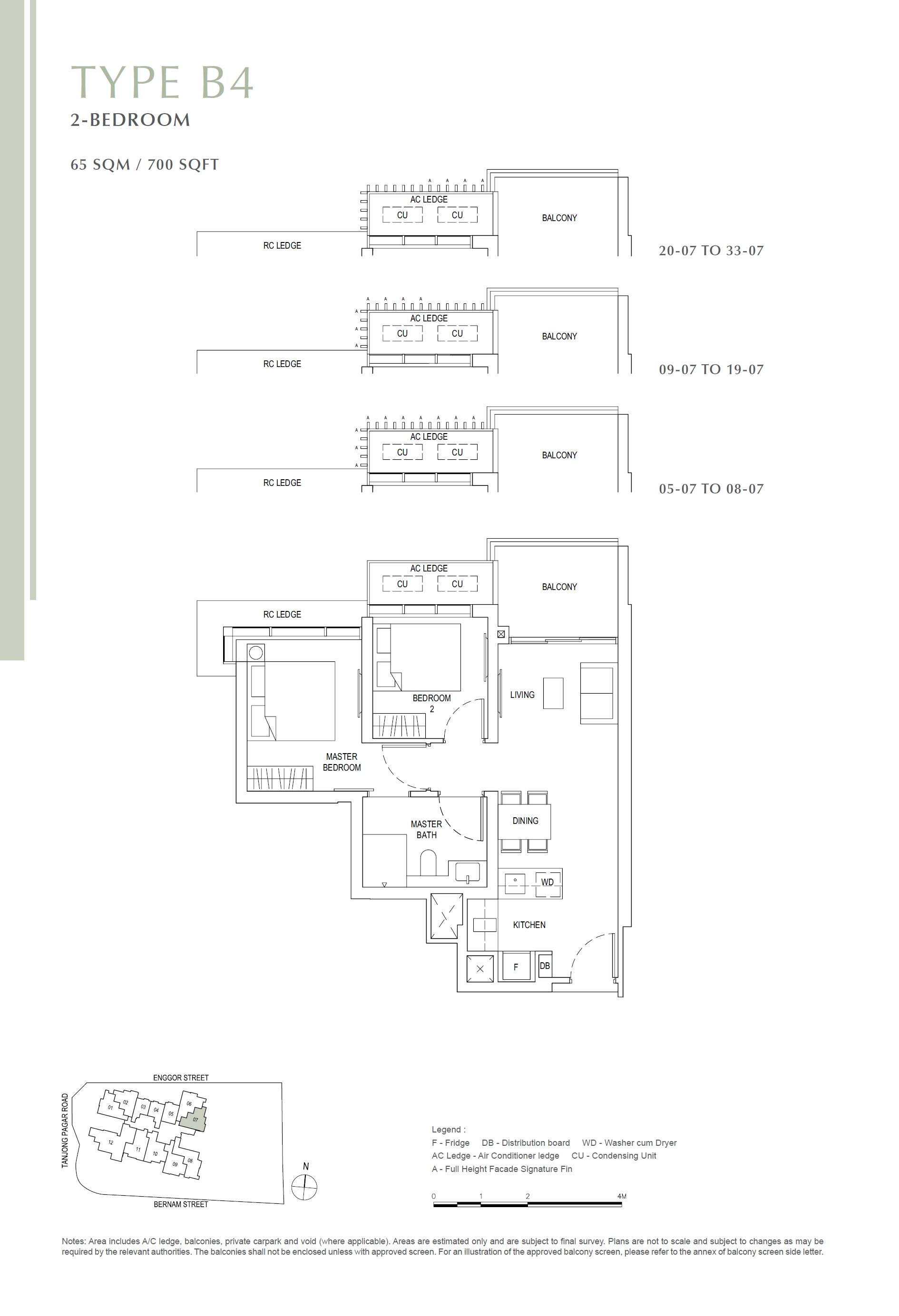 One Bernam 柏南华庭 B4 户型图