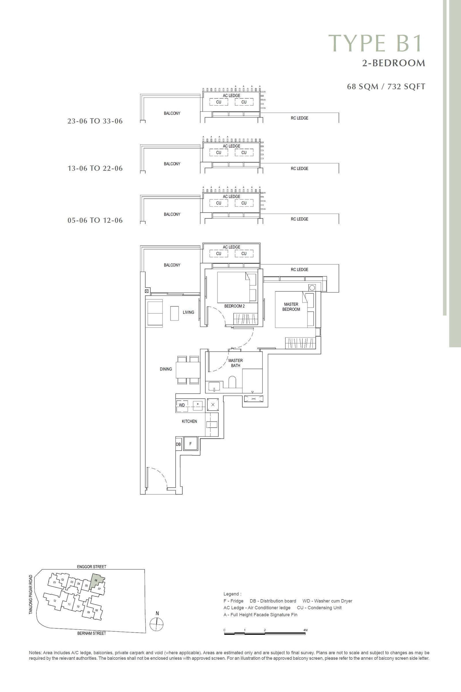One Bernam 柏南华庭 B1 户型图