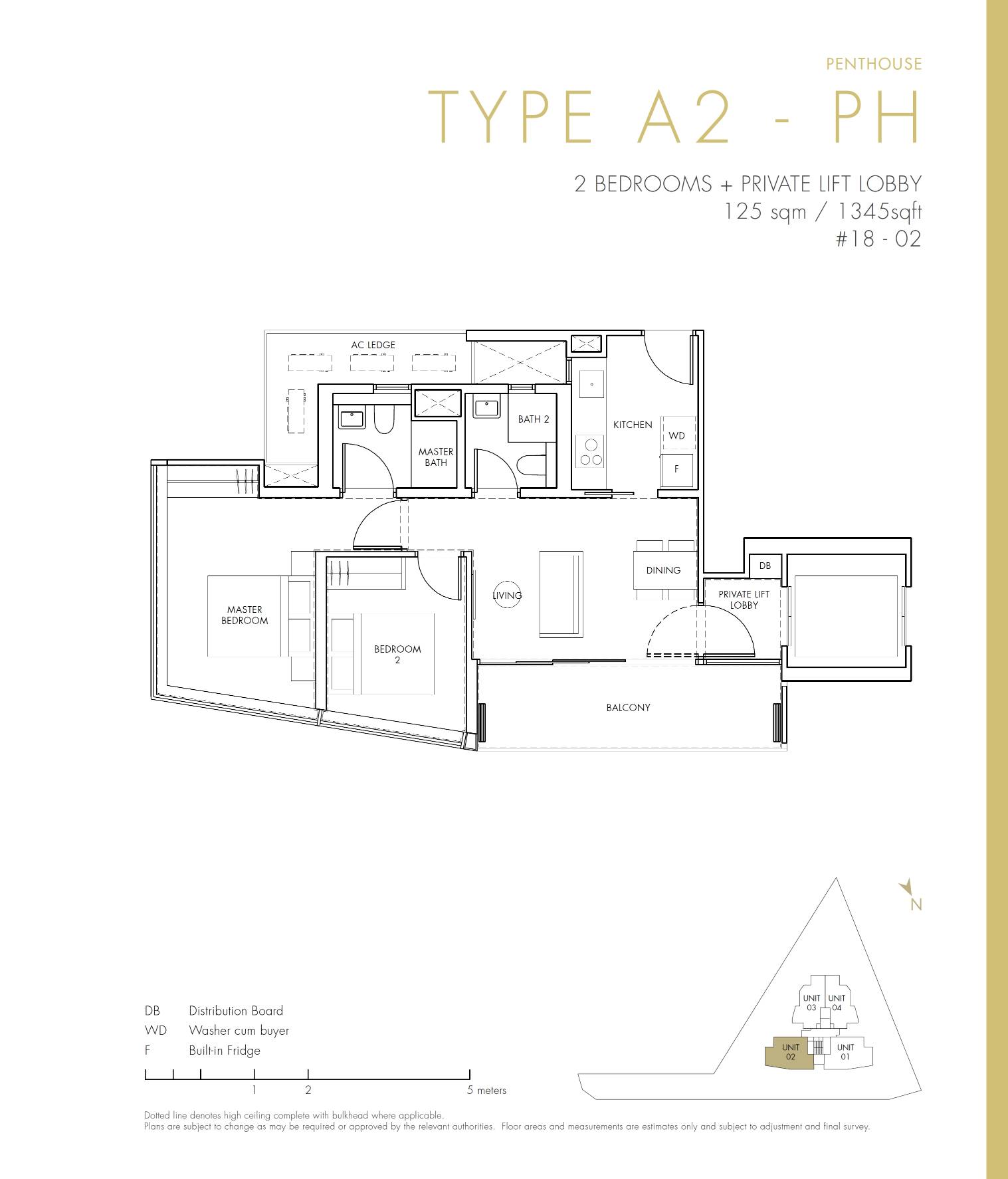 One Draycott A2-PH floor plan