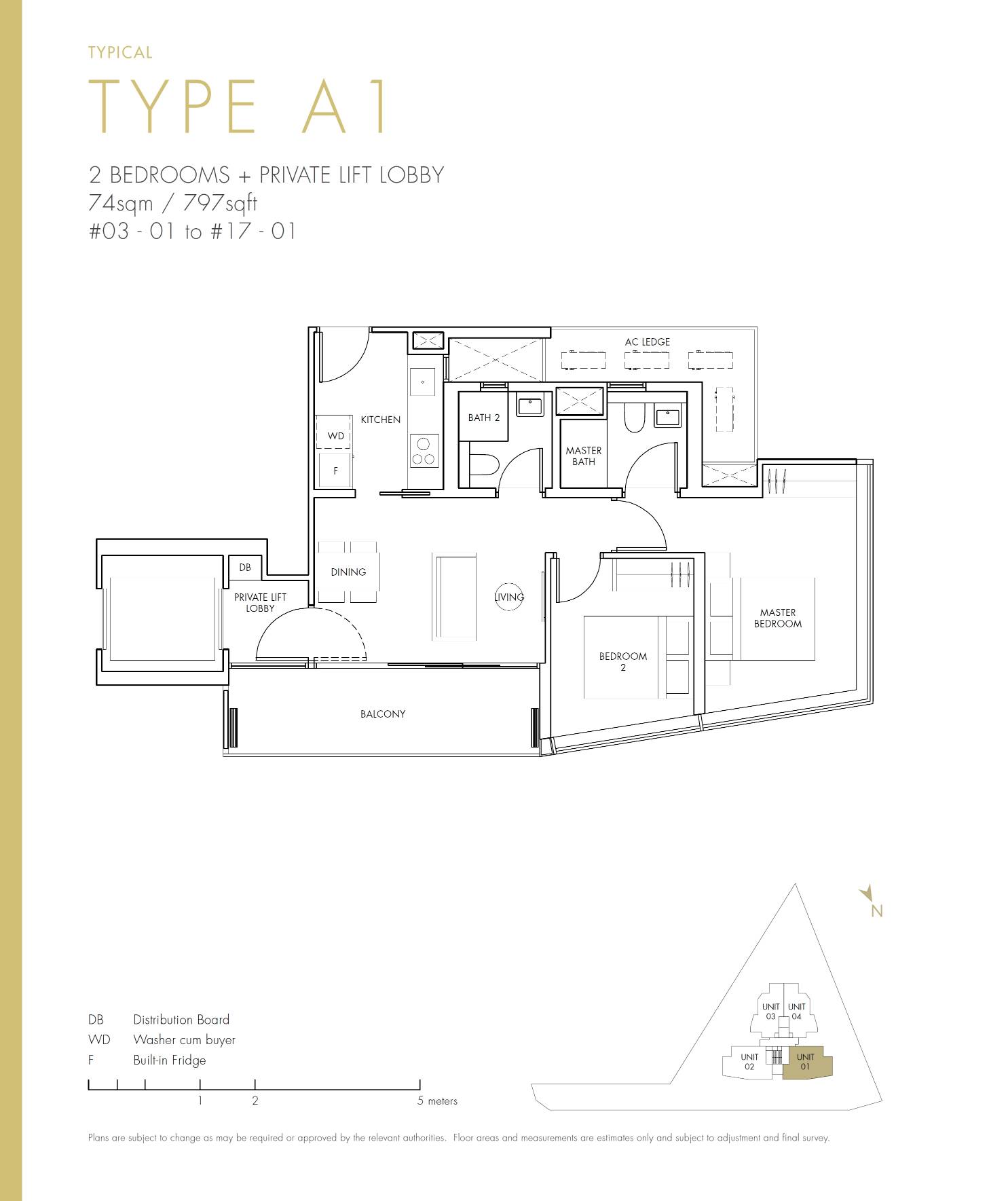 One Draycott A1 floor plan