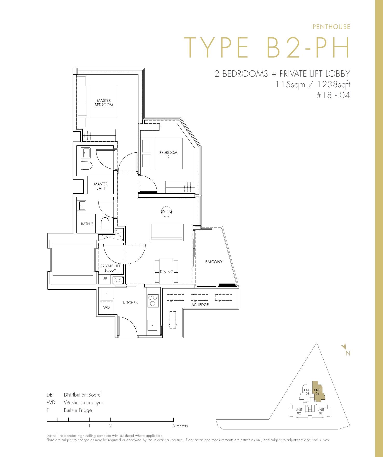 One Draycott B2-PH floor plan
