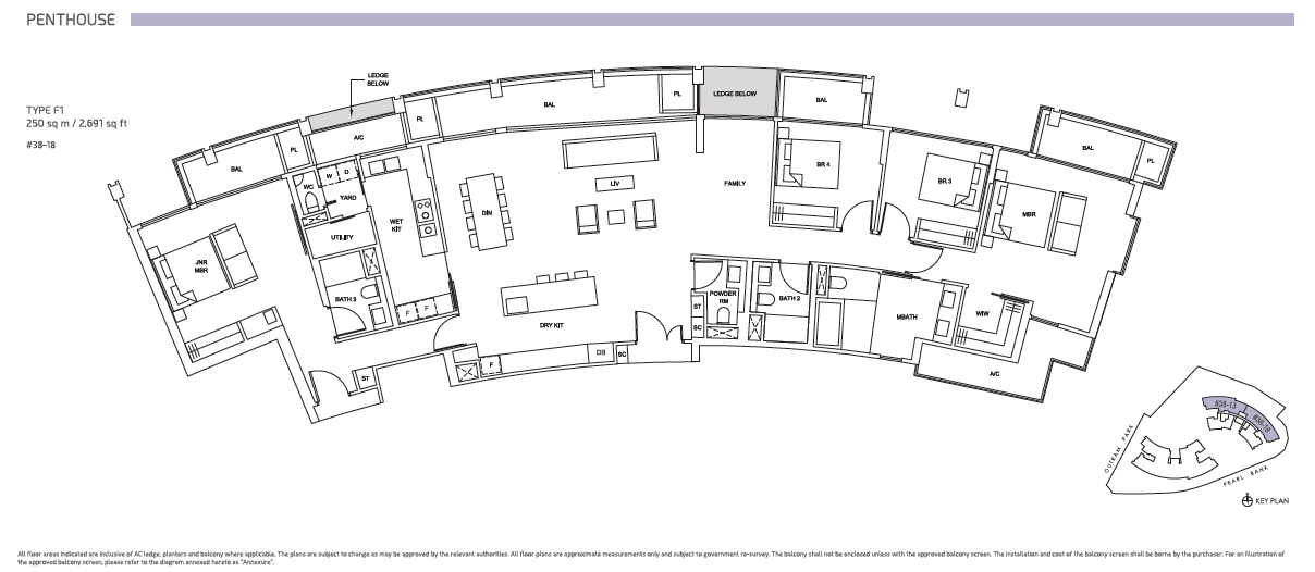 One Pearl Bank floor plan