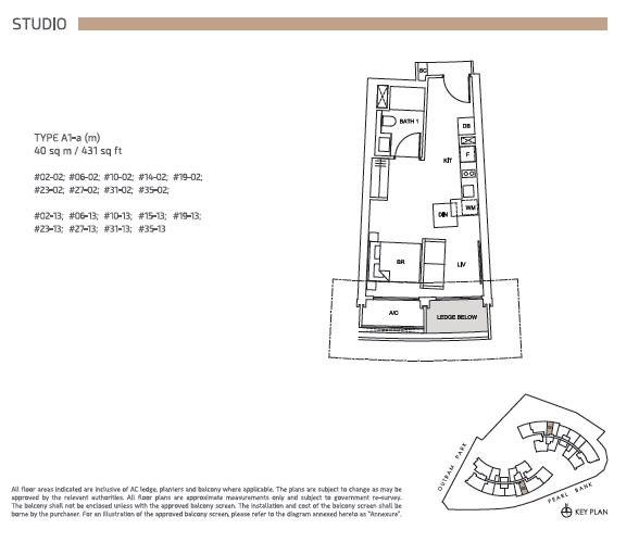 One Pearl Bank floor plan