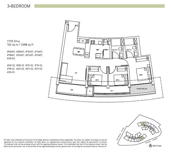 One Pearl Bank floor plan