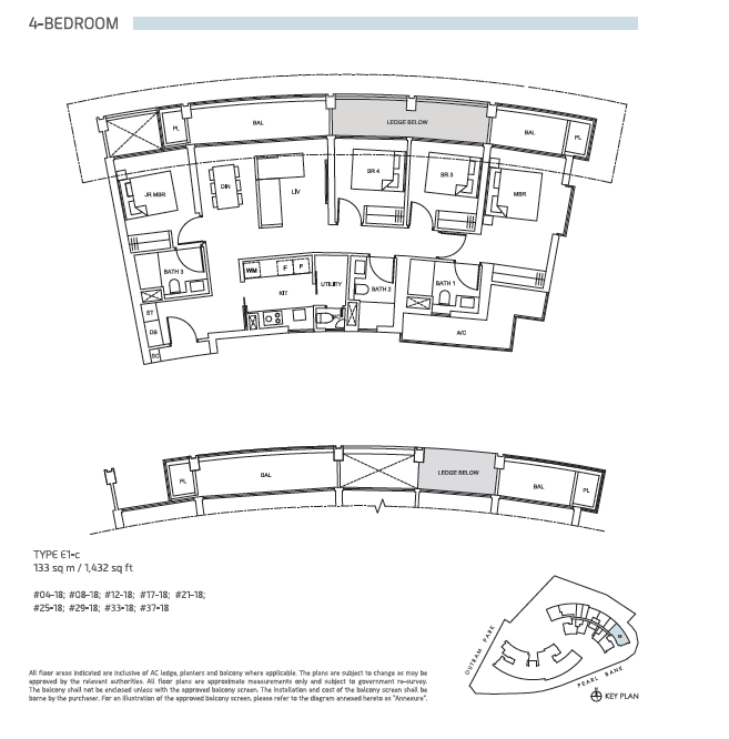 One Pearl Bank floor plan