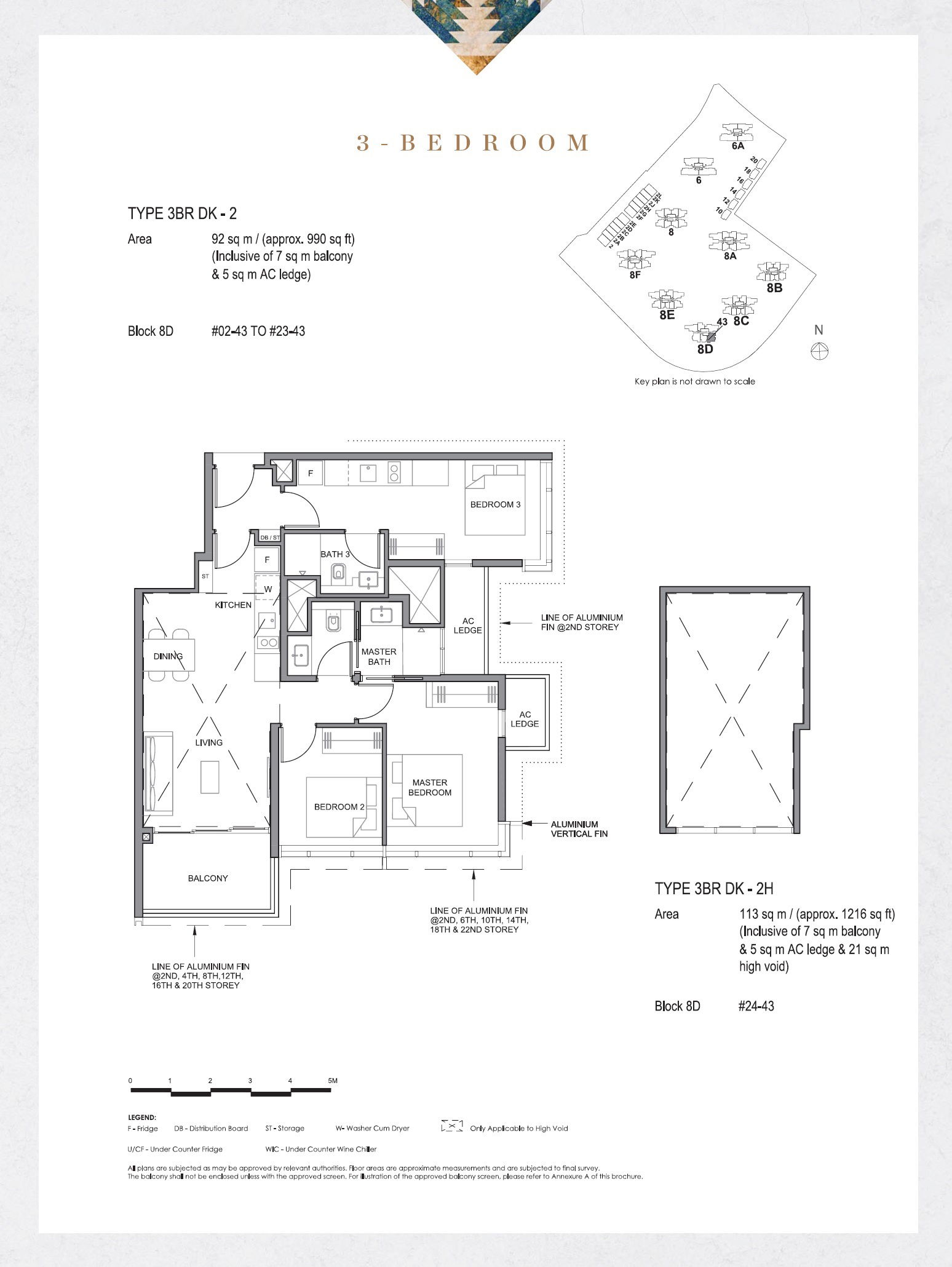 Parc Clematis 锦泰门第 3BR DK-2H 户型图