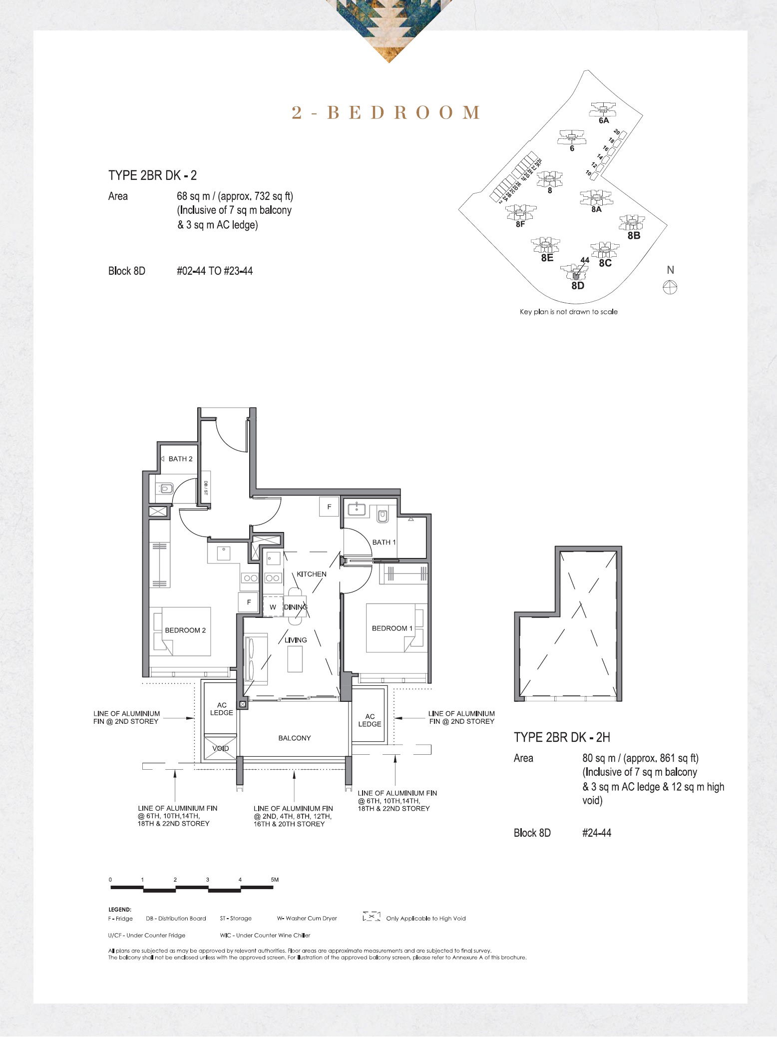 Parc Clematis 锦泰门第 2BR DK-2 户型图