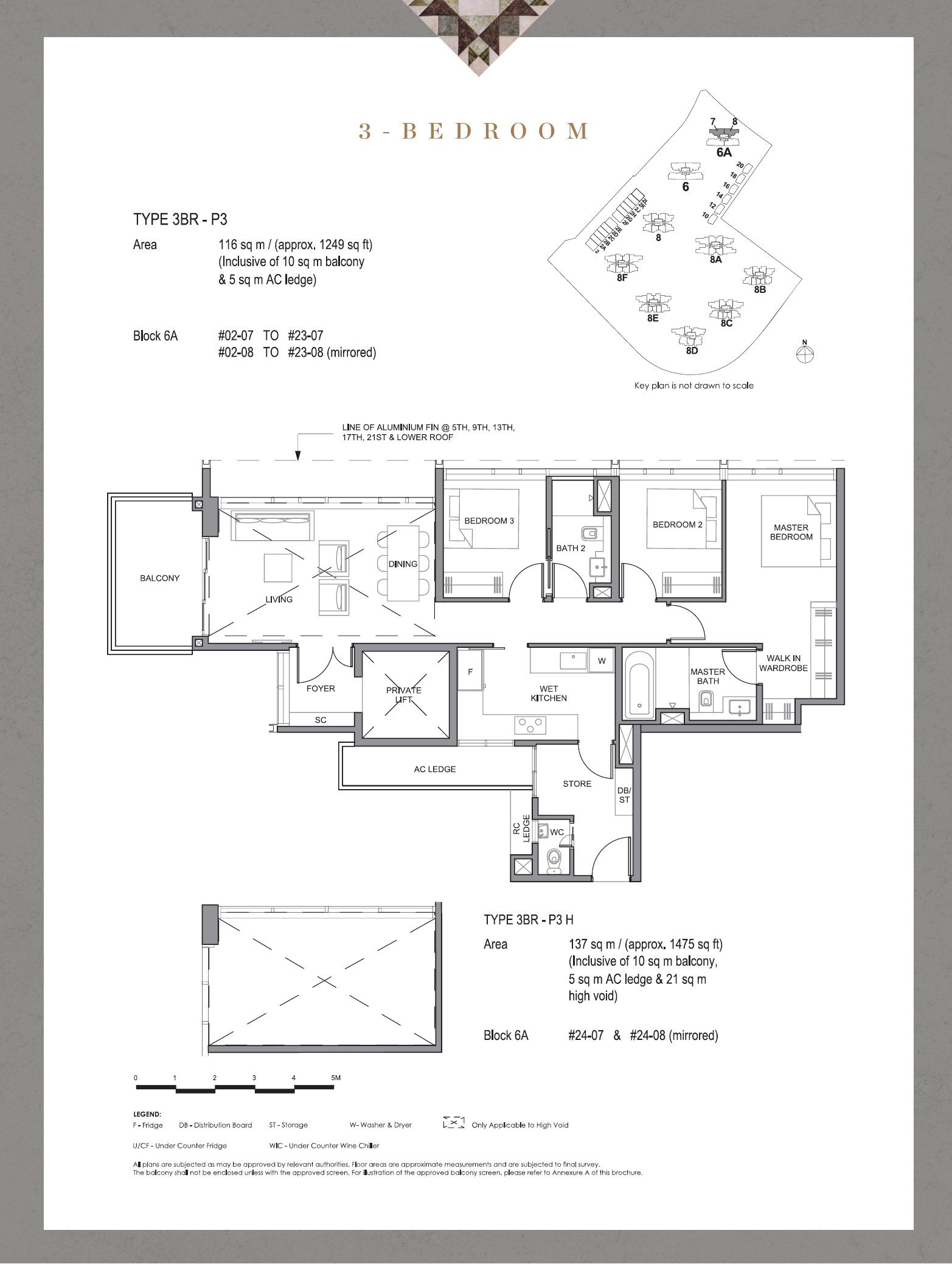 Parc Clematis 锦泰门第 3BR P-3H 户型图