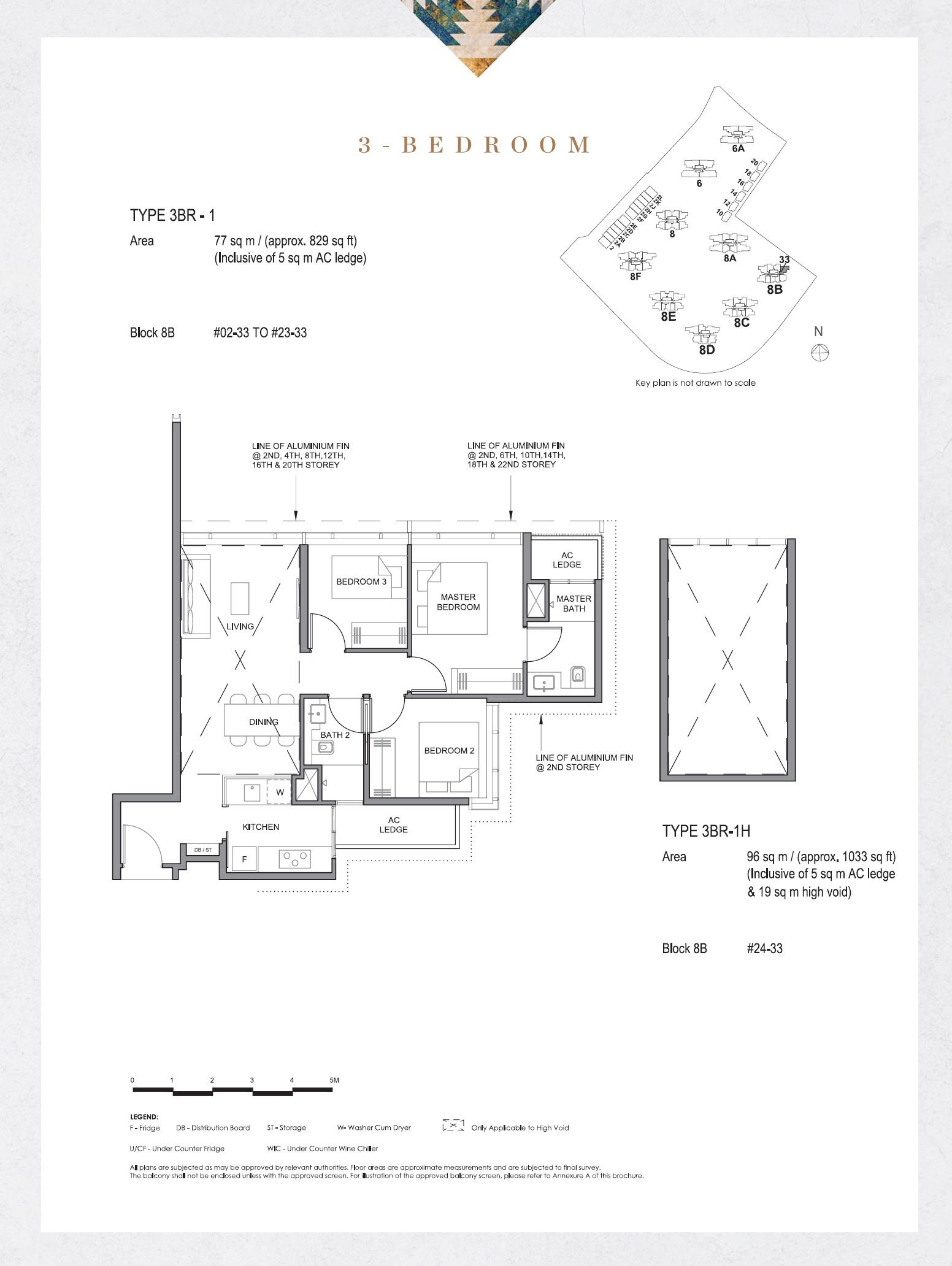 Parc Clematis 锦泰门第 3BR-1H 户型图