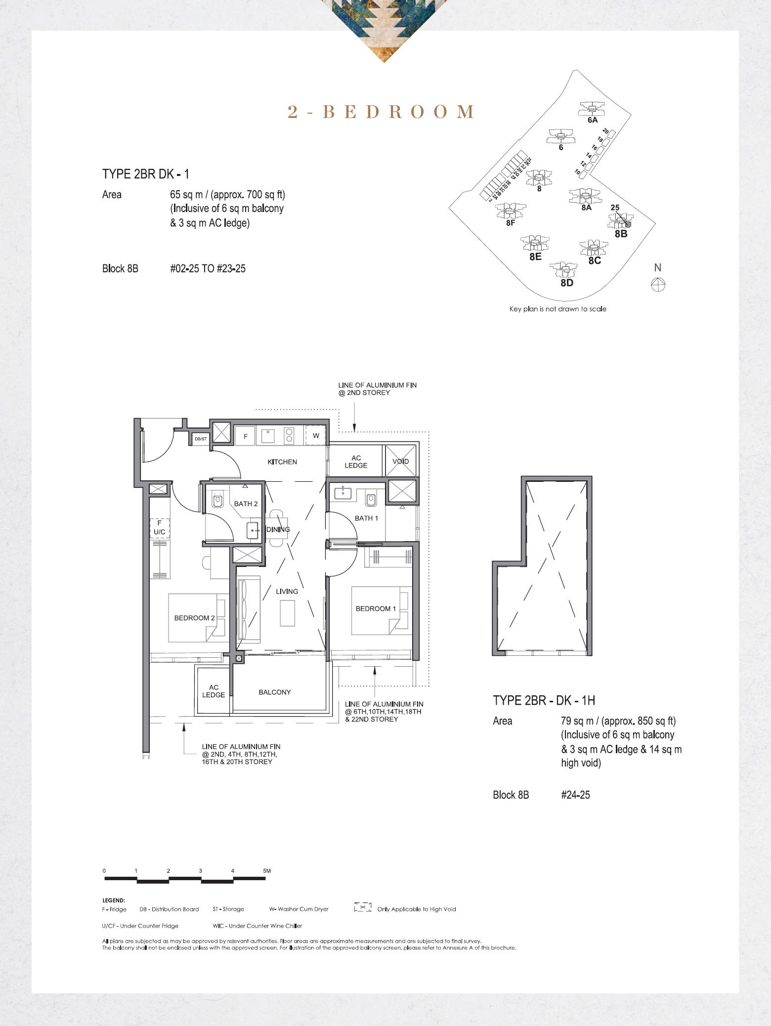 Parc Clematis 锦泰门第 2BR DK-1 户型图