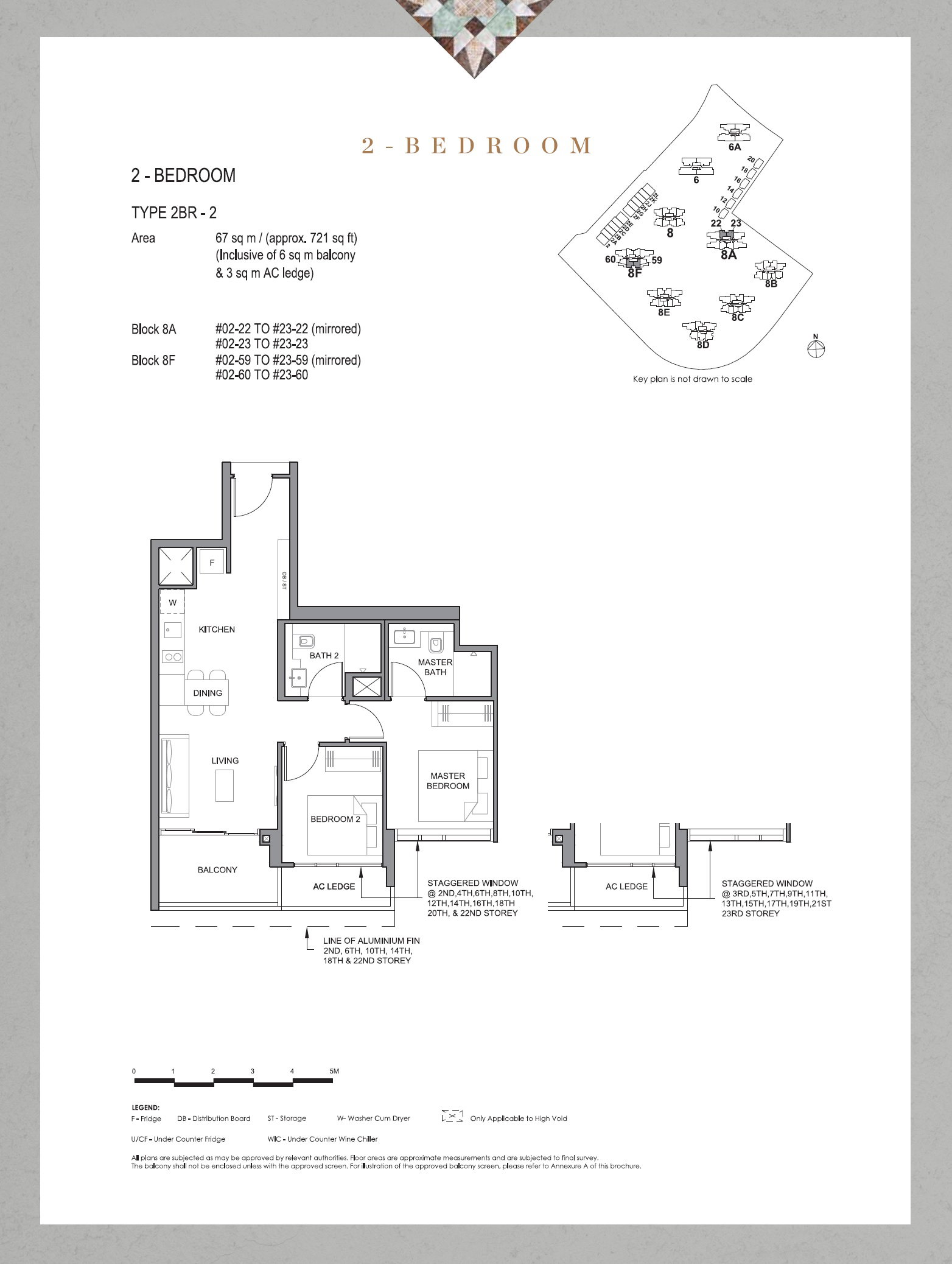 Parc Clematis 锦泰门第 2BR-2 户型图