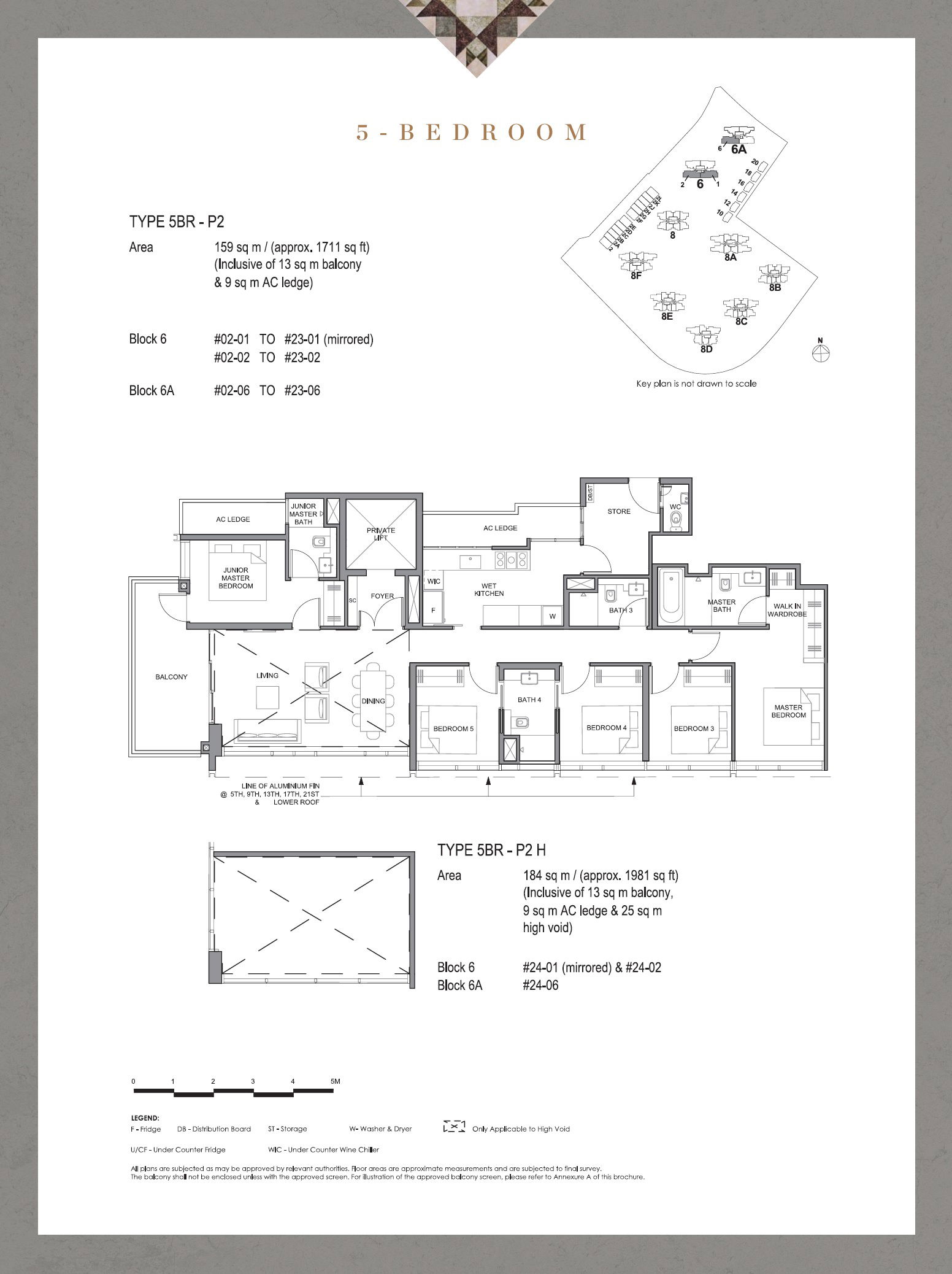 Parc Clematis 锦泰门第 5BR P-2 户型图