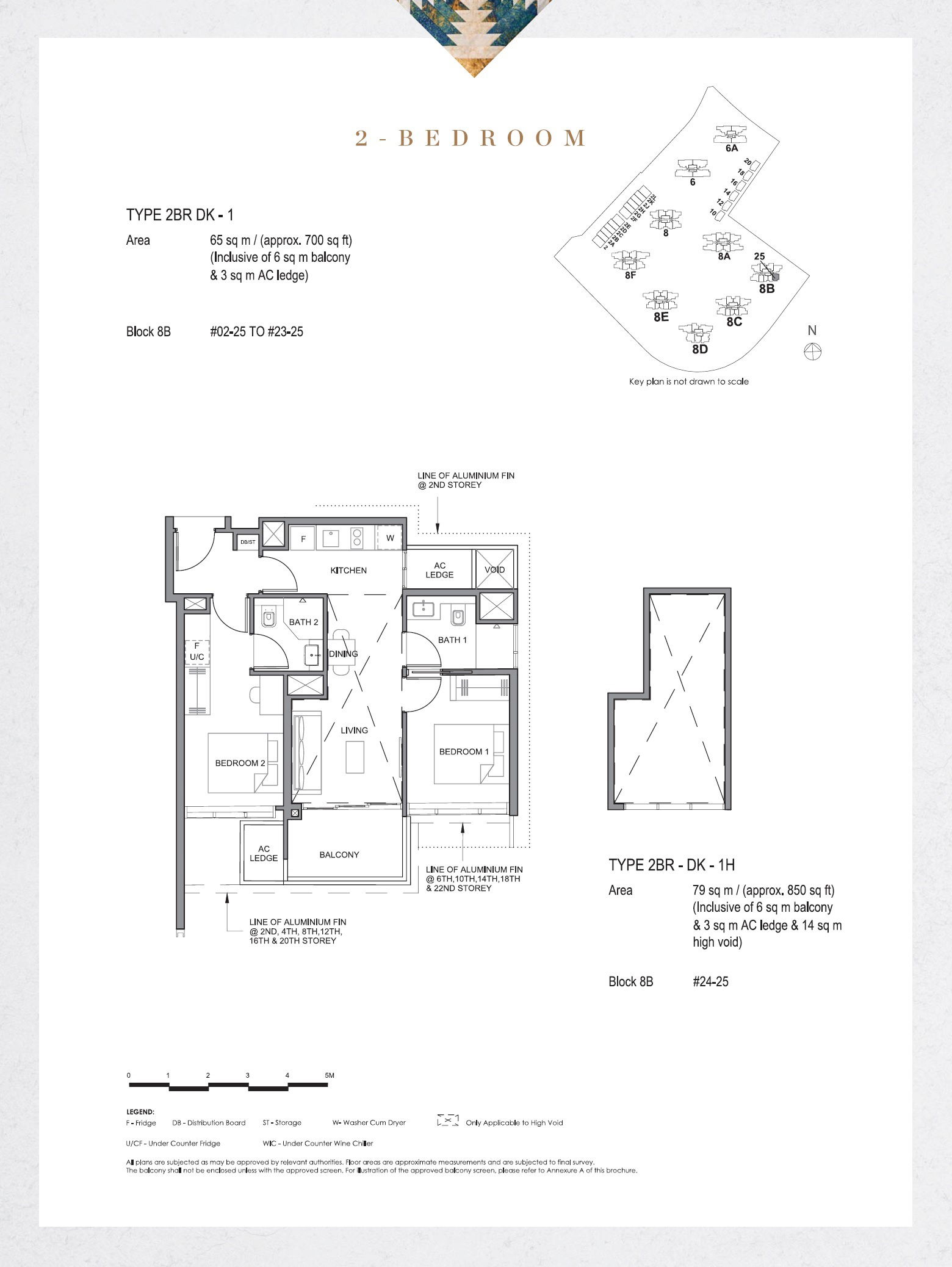 Parc Clematis 锦泰门第 2BR DK-1H 户型图
