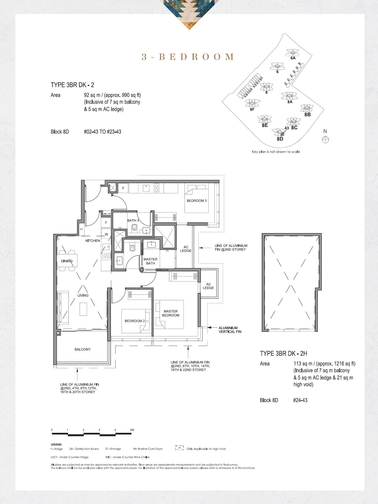 Parc Clematis 锦泰门第 3BR DK-2 户型图