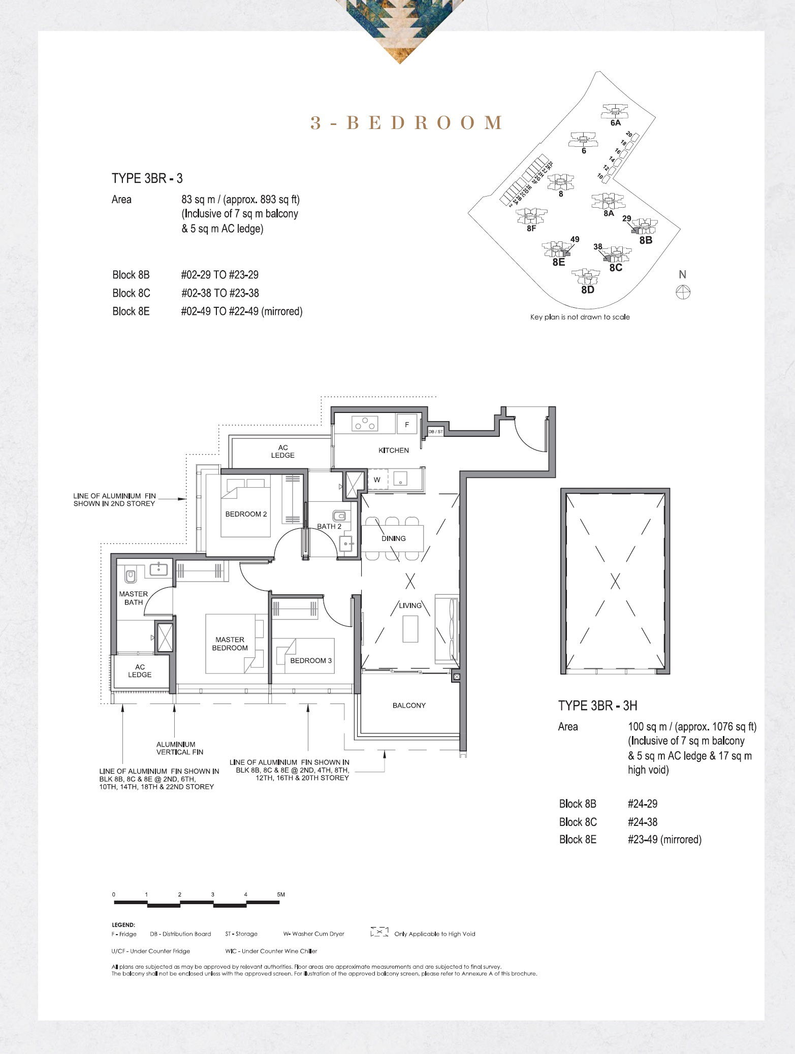 Parc Clematis 锦泰门第 3BR-3H 户型图