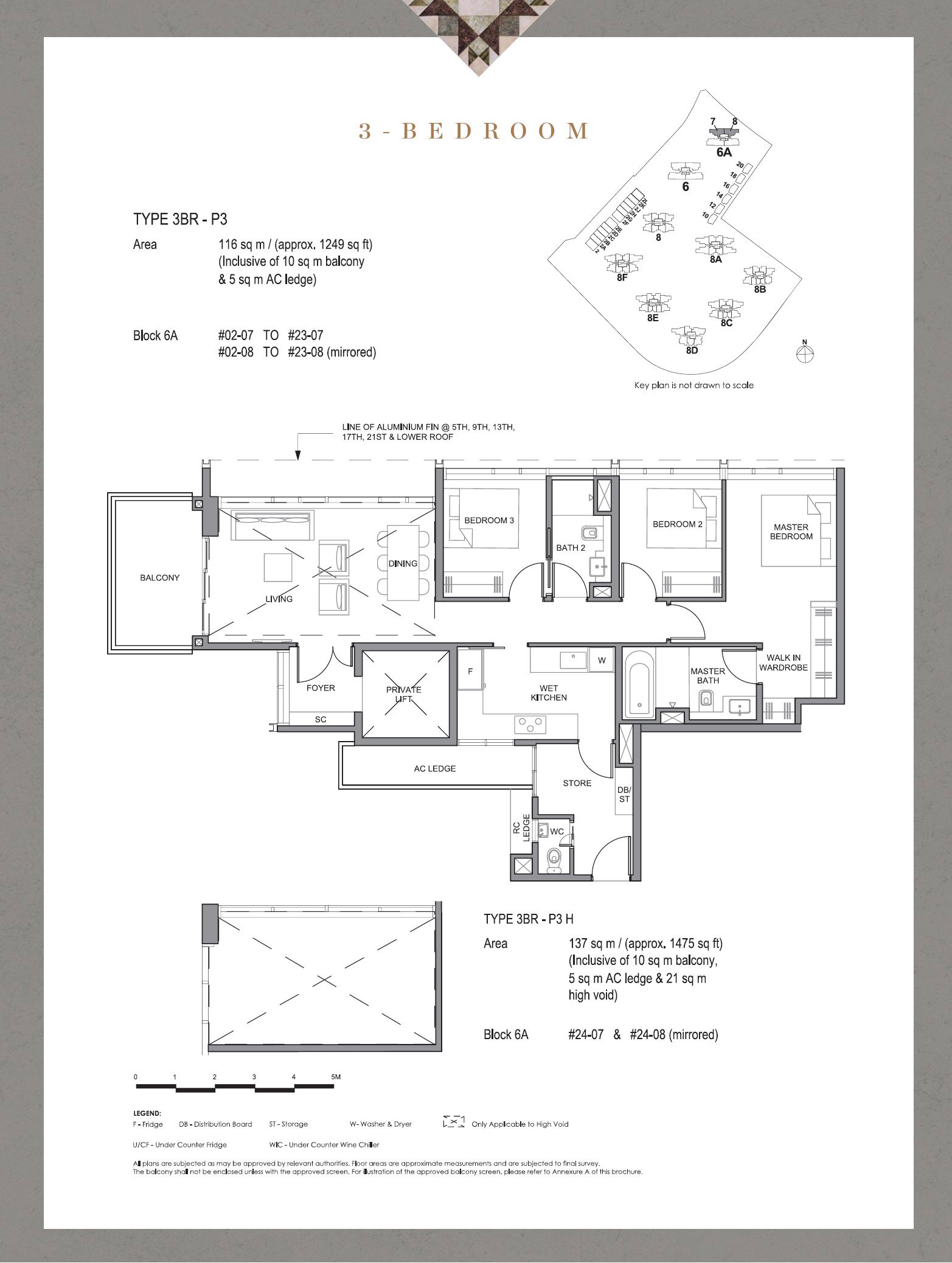 Parc Clematis 锦泰门第 3BR P-3 户型图