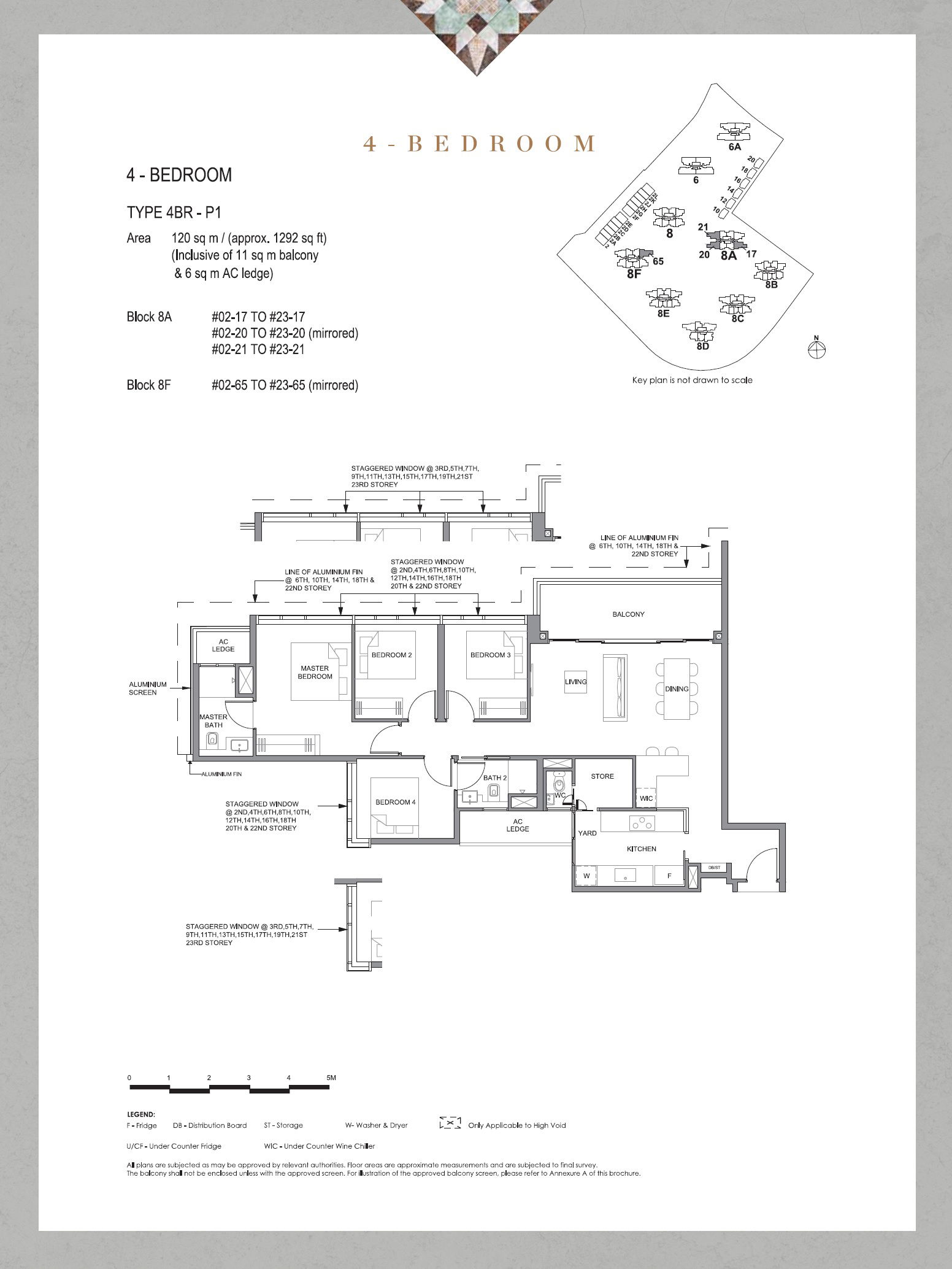 Parc Clematis 锦泰门第 4BR P-1 户型图