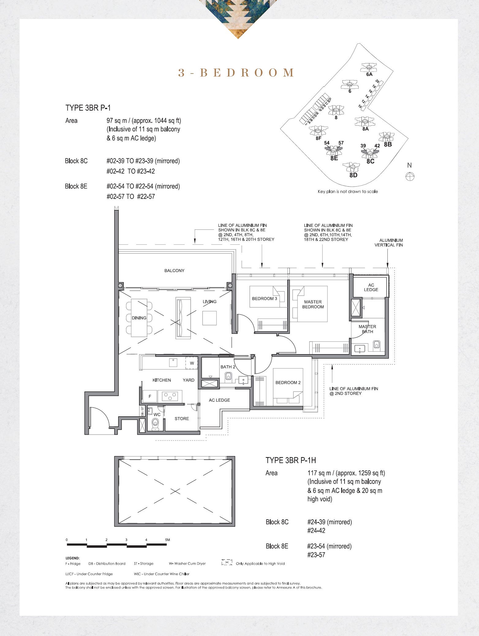 Parc Clematis 锦泰门第 3BR P-1 户型图