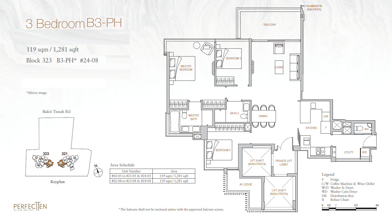 Perfect Ten B3-PH floor plan