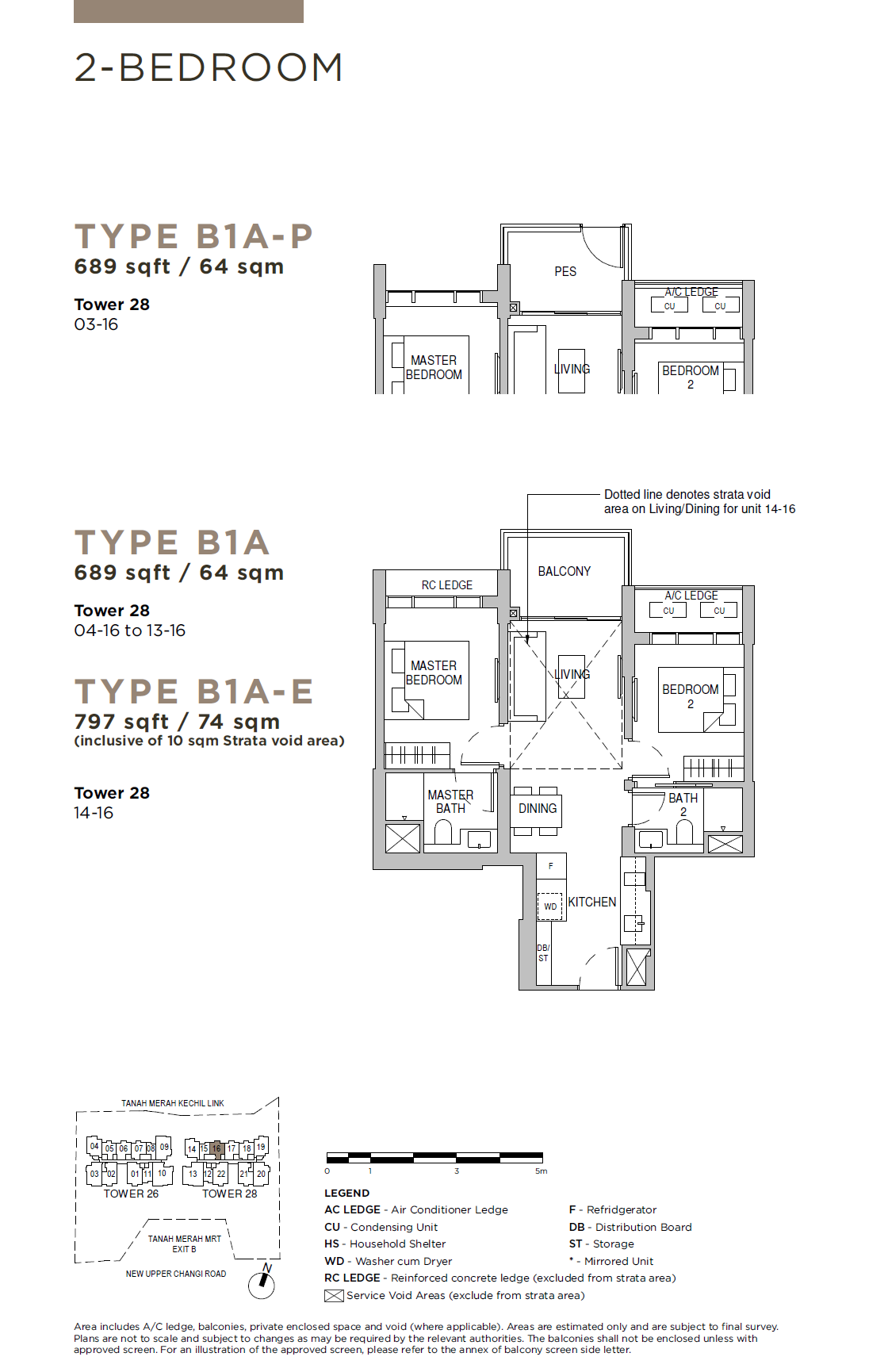 Sceneca Residence B1A-E 户型图