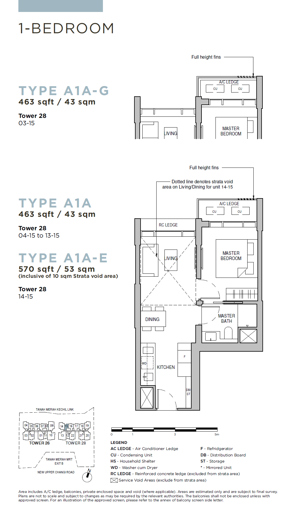 Sceneca Residence A1A-E 户型图