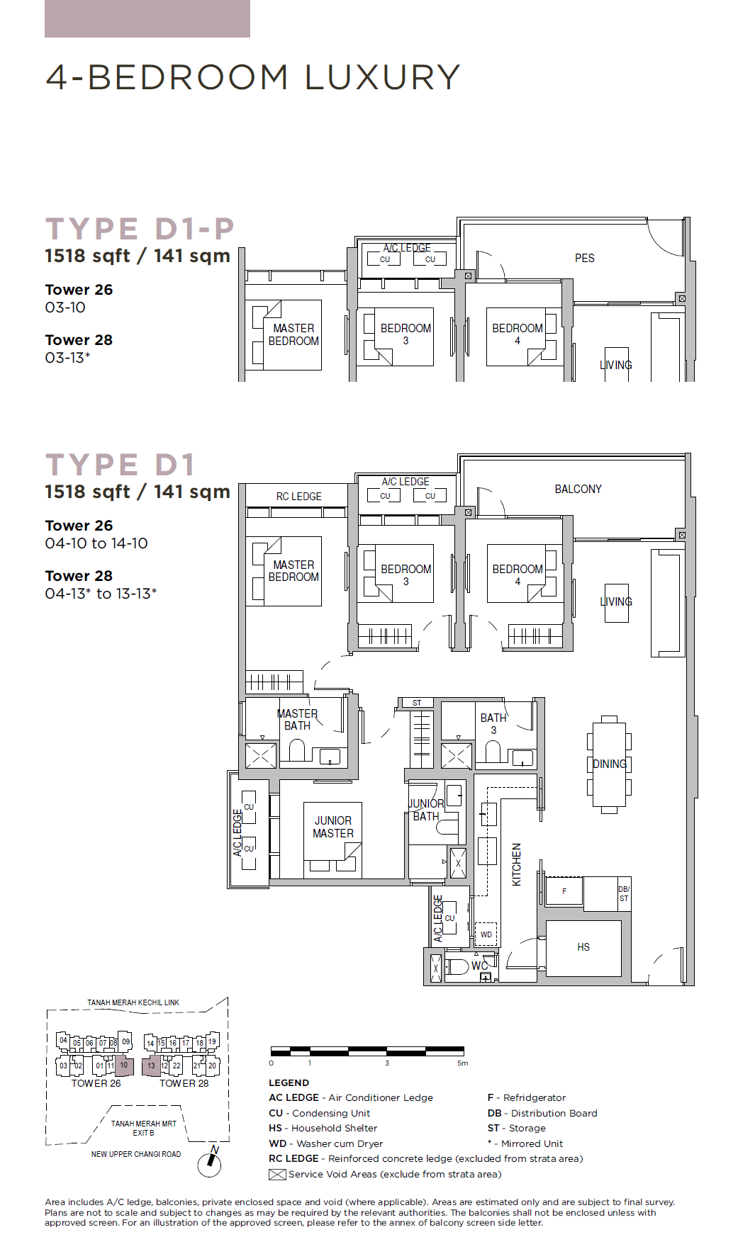 Sceneca Residence D1-P 户型图