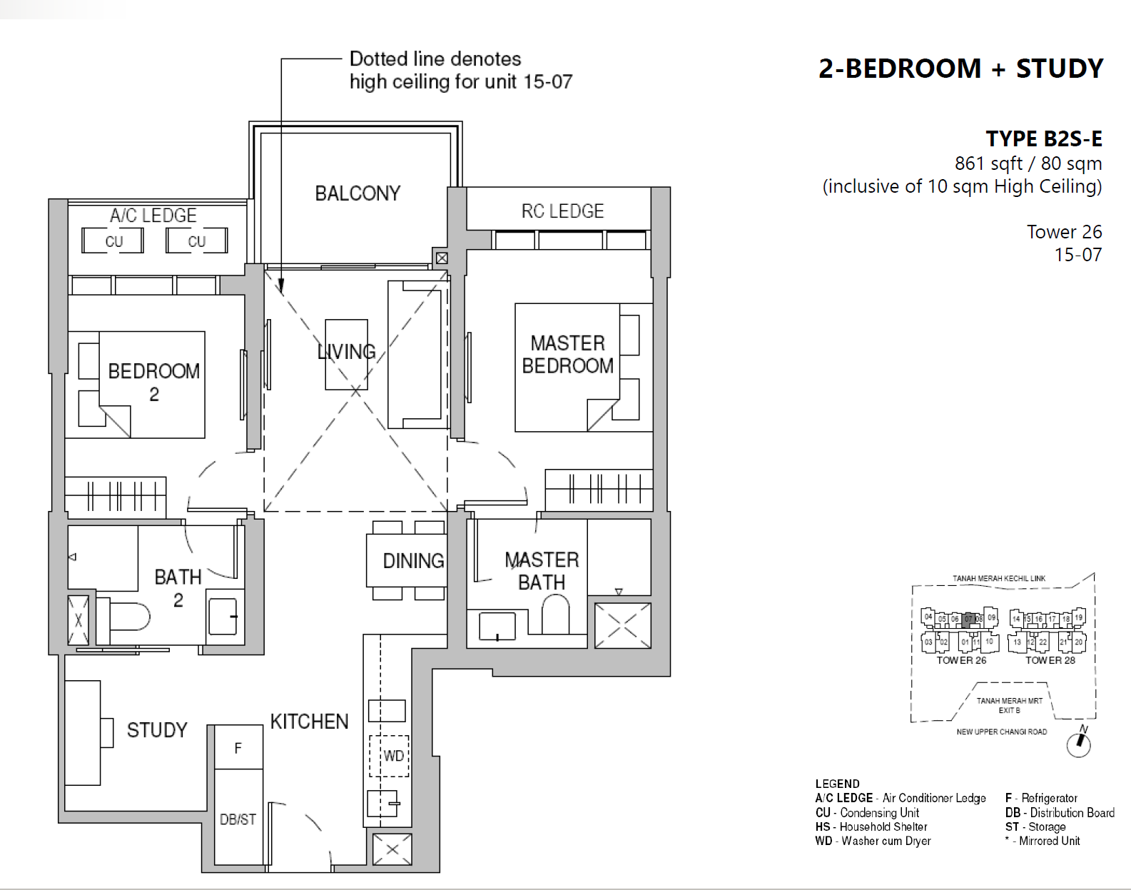 Sceneca Residence B2S-E 户型图