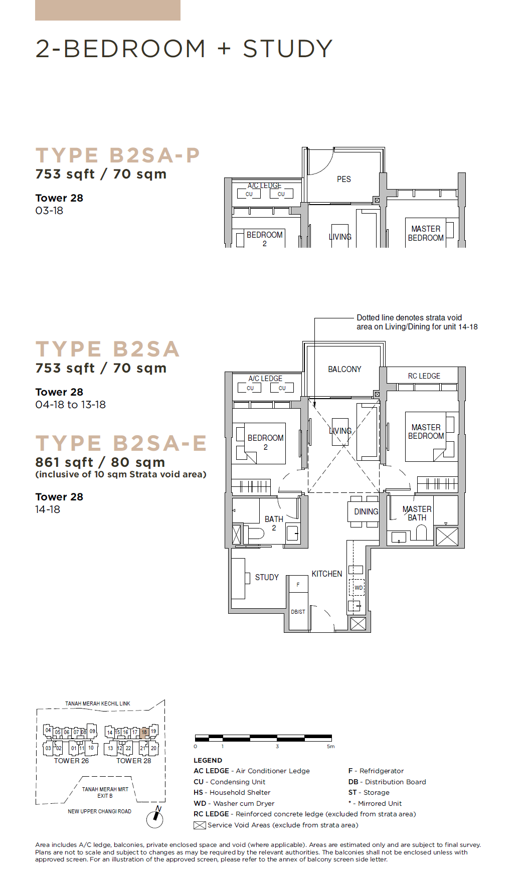 Sceneca Residence B2SA-P 户型图