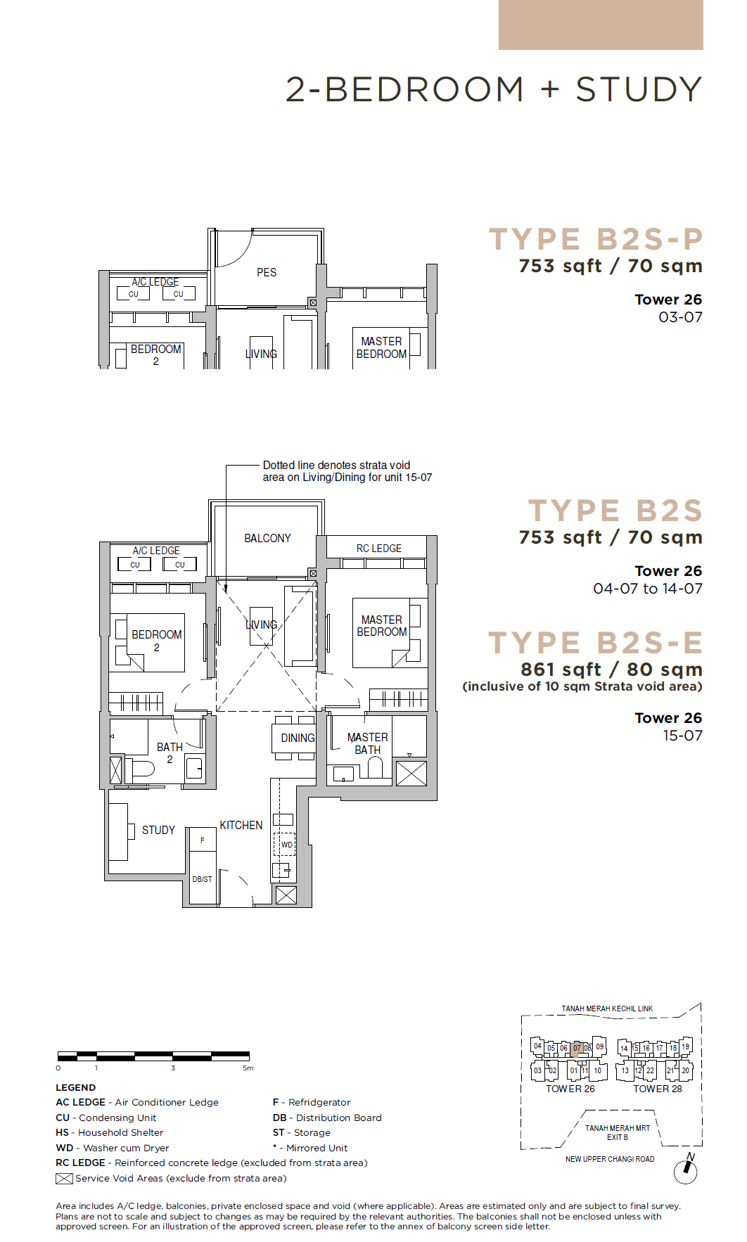 Sceneca Residence B2S 户型图