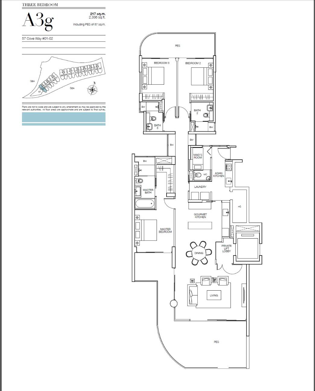 Seascape A3g floor plan