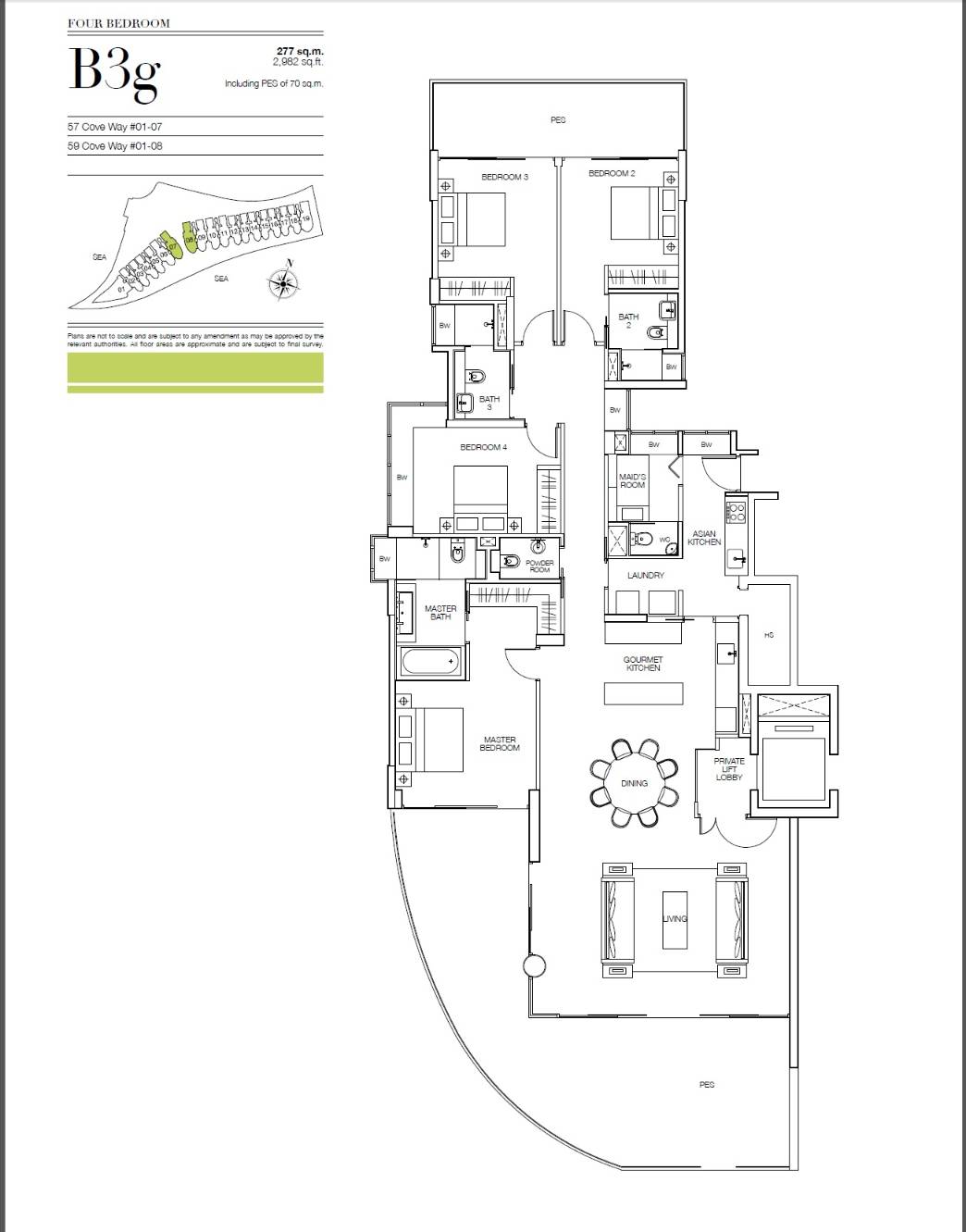 Seascape B3g floor plan